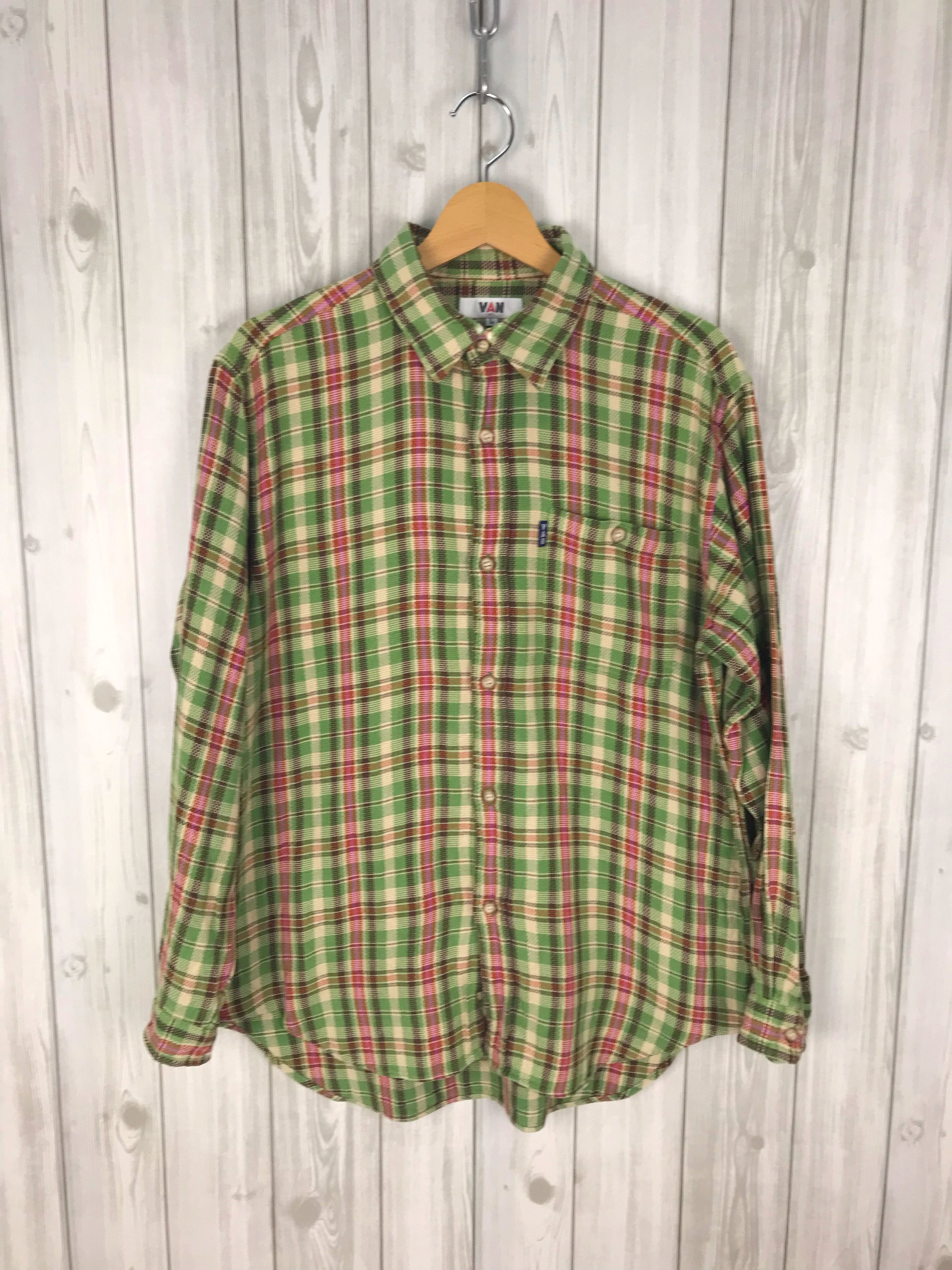 Van VAN JAC Checkered Flannel Shirt Size US L / EU 52-54 / 3 - 1 Thumbnail