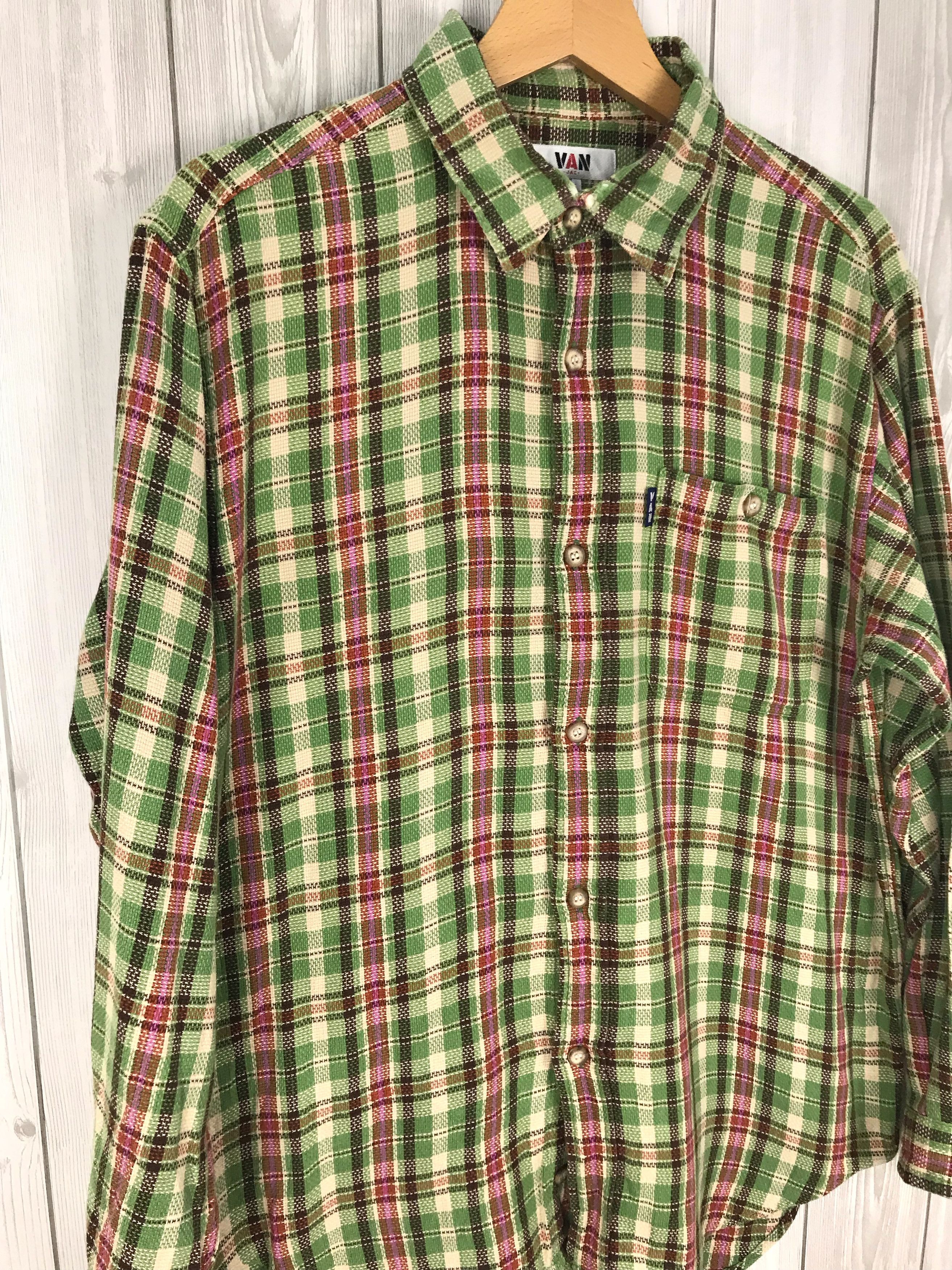 Van VAN JAC Checkered Flannel Shirt Size US L / EU 52-54 / 3 - 2 Thumbnail