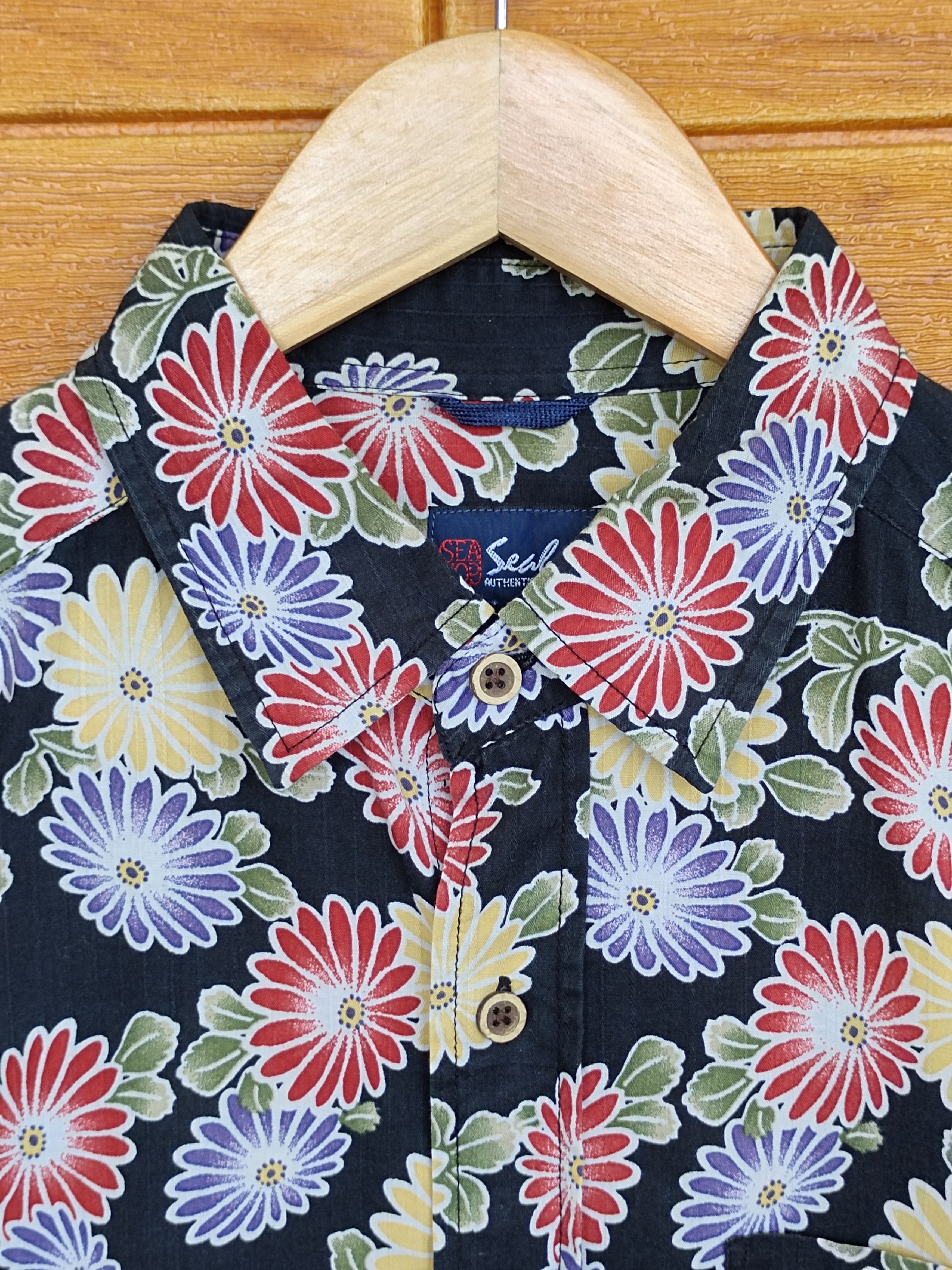 Japanese Brand Vintage Japanese Hawaiian SEAHOP Sakura Blossom Print Shirt Size US M / EU 48-50 / 2 - 3 Thumbnail