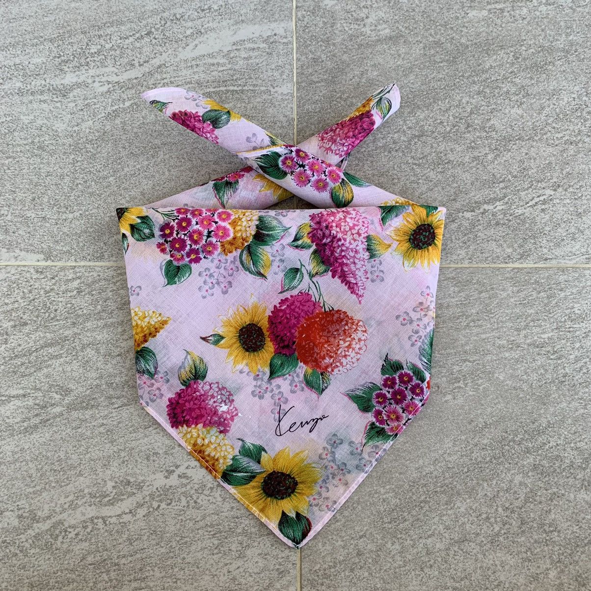 Japanese Brand × Kenzo KENZO paris handkerchief handky bandana flower design Size ONE SIZE - 7 Thumbnail