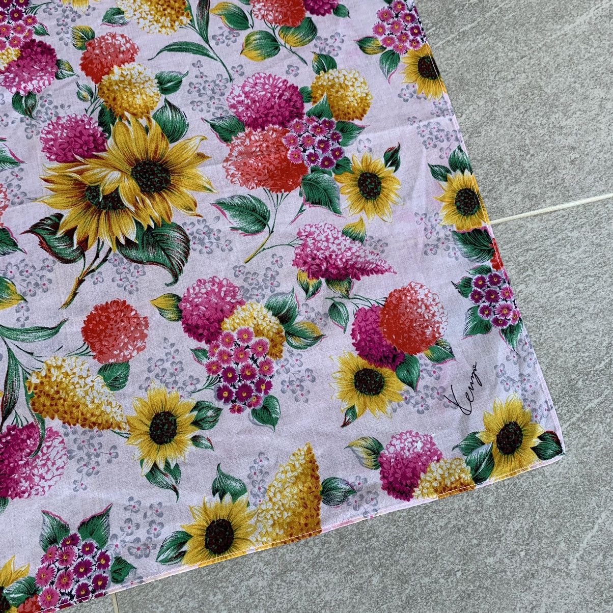 Japanese Brand × Kenzo KENZO paris handkerchief handky bandana flower design Size ONE SIZE - 2 Thumbnail