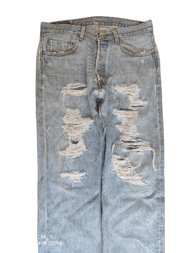 Japanese Brand Distressed Ripped Jeans Size US 34 / EU 50 - 4 Thumbnail