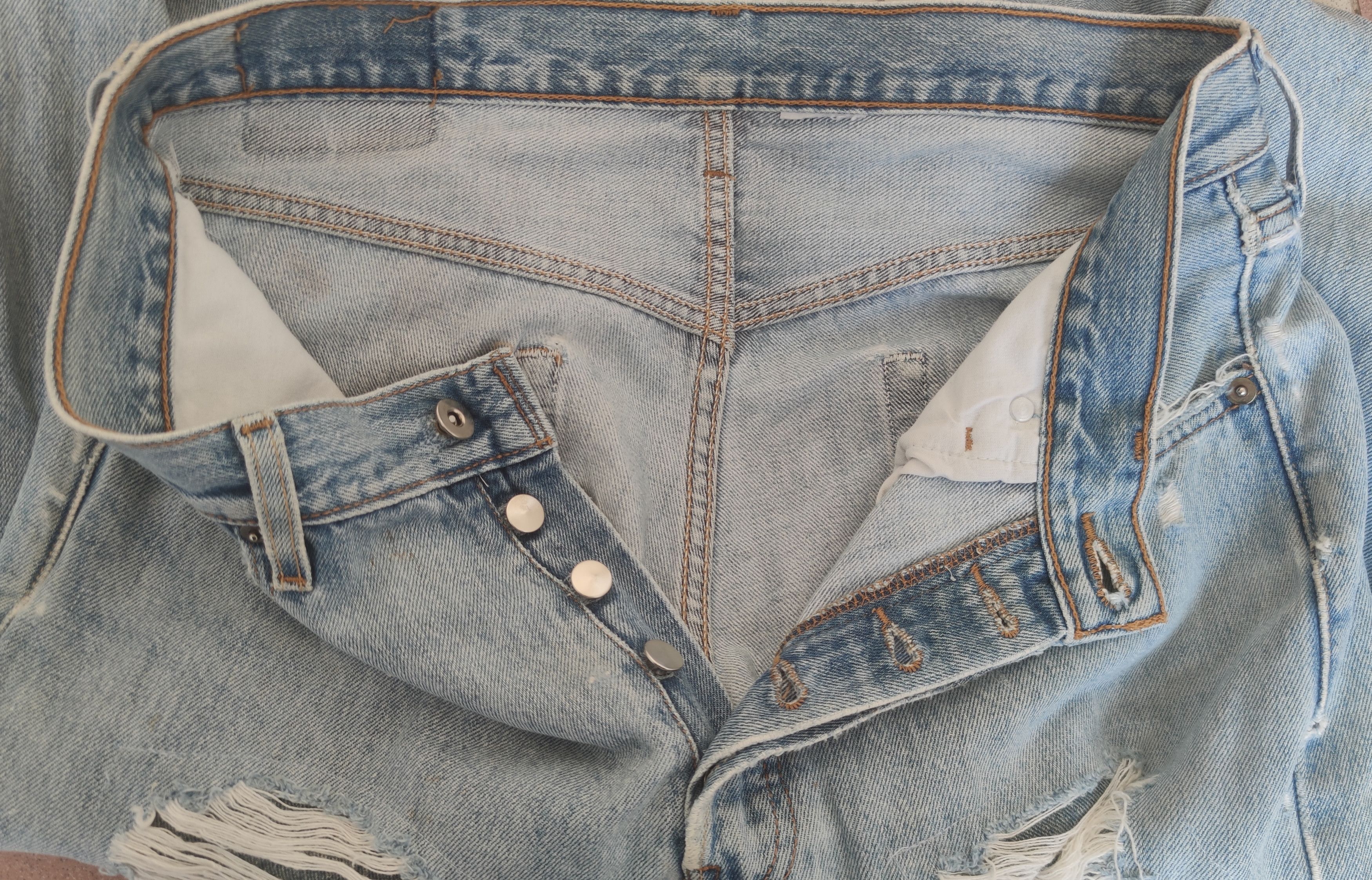 Japanese Brand Distressed Ripped Jeans Size US 34 / EU 50 - 3 Thumbnail