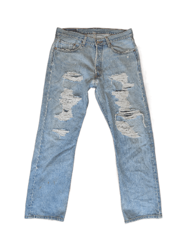 Japanese Brand Distressed Ripped Jeans Size US 34 / EU 50 - 1 Thumbnail