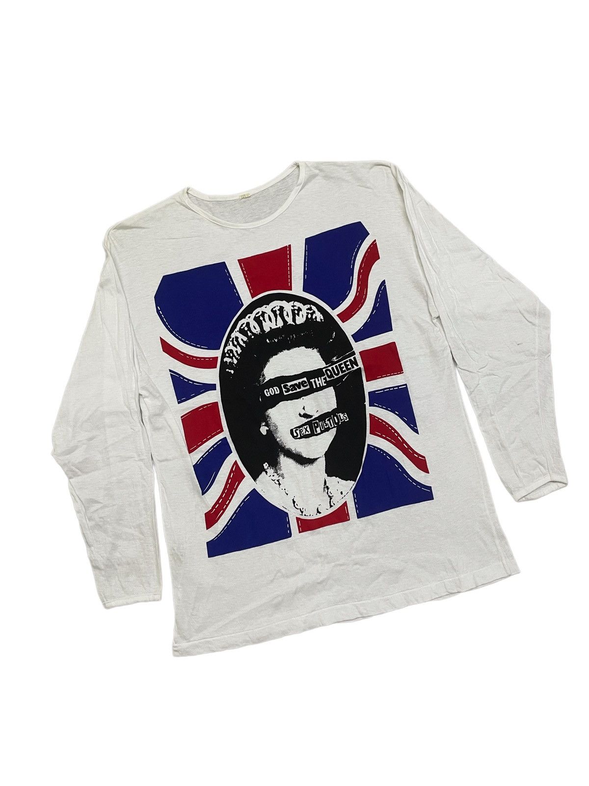 Band Tees Vintage 80s Sex Pistols God Save The Queen Elizabeth ii Tees Size US M / EU 48-50 / 2 - 8 Thumbnail