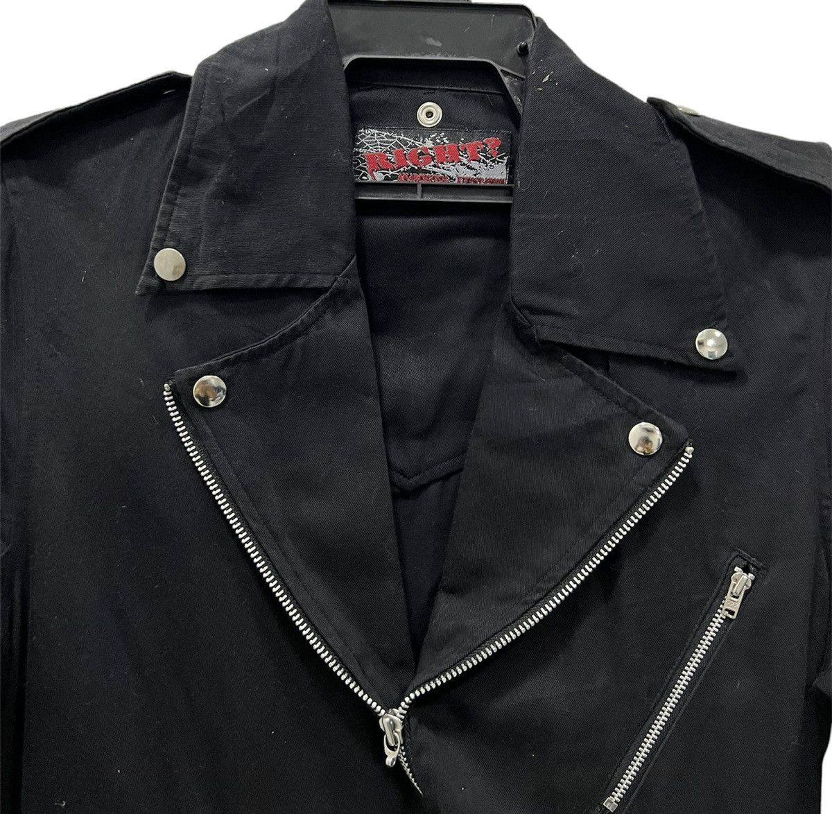 If Six Was Nine RARE Gothic Punk Asymmetrical Trench Coat by RIGHT? – Japan Size M / US 6-8 / IT 42-44 - 3 Thumbnail