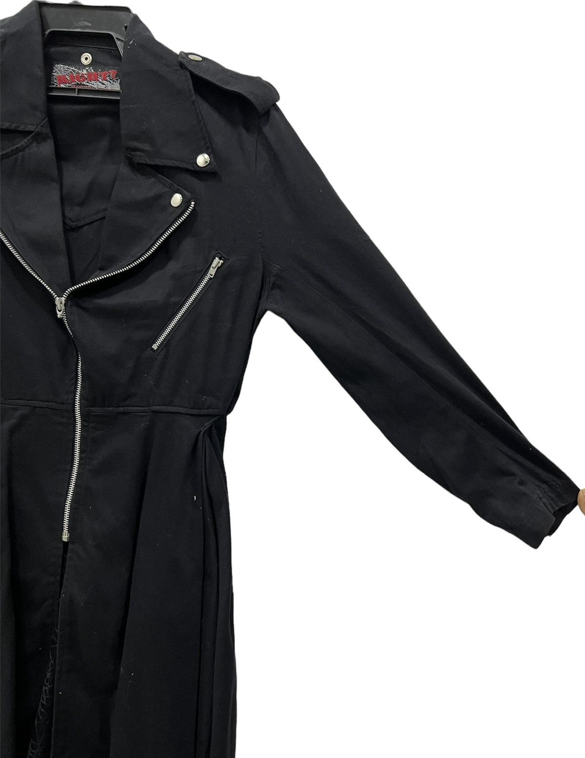 If Six Was Nine RARE Gothic Punk Asymmetrical Trench Coat by RIGHT? – Japan Size M / US 6-8 / IT 42-44 - 4 Thumbnail