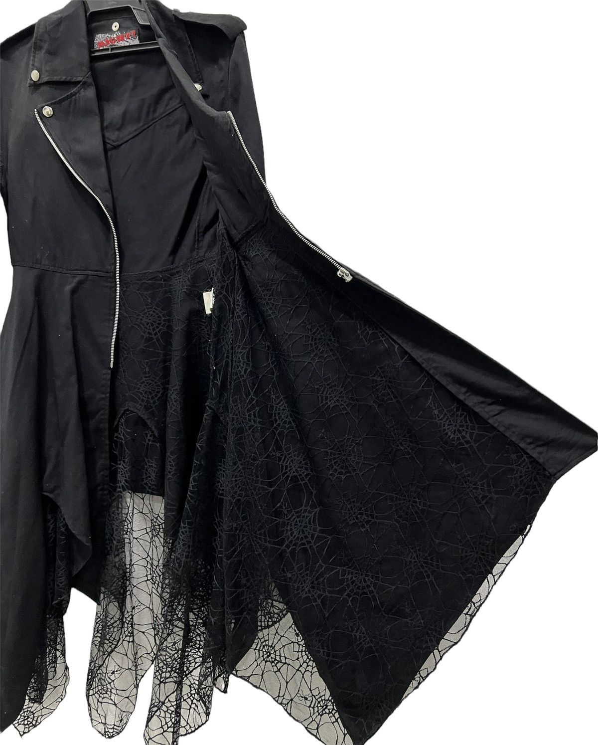 If Six Was Nine RARE Gothic Punk Asymmetrical Trench Coat by RIGHT? – Japan Size M / US 6-8 / IT 42-44 - 10 Thumbnail