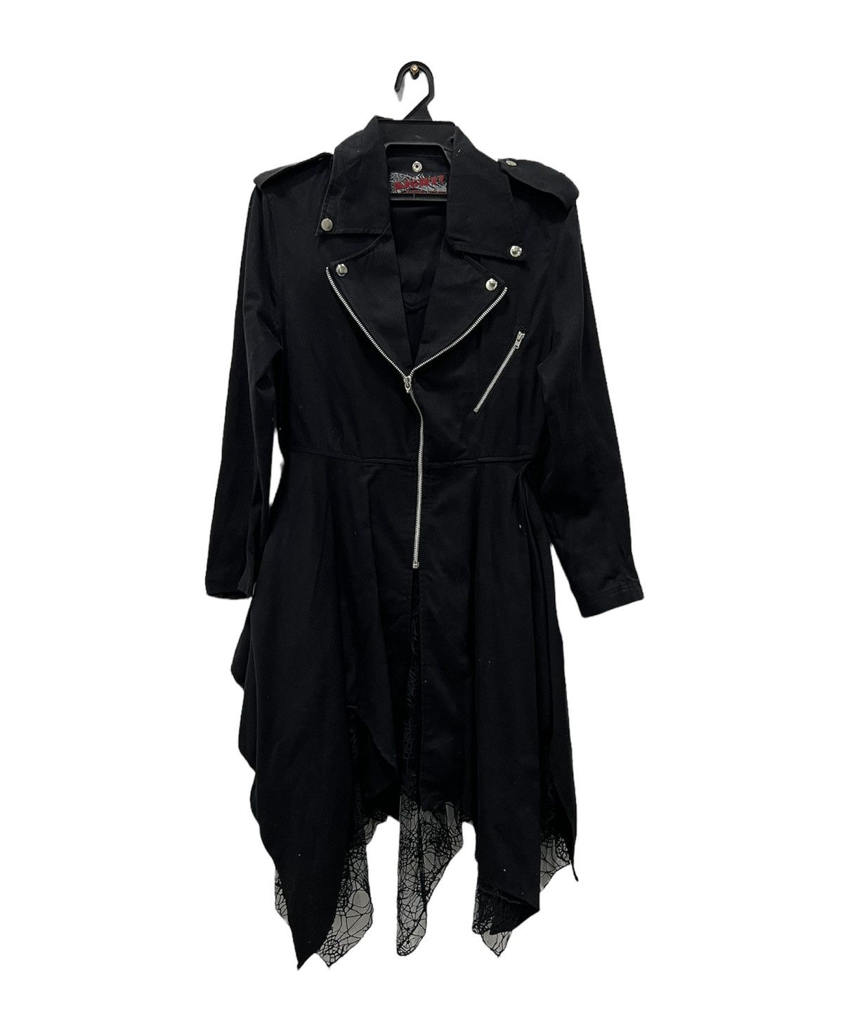 RARE Gothic Punk Asymmetrical Trench Coat by RIGHT? – Japan