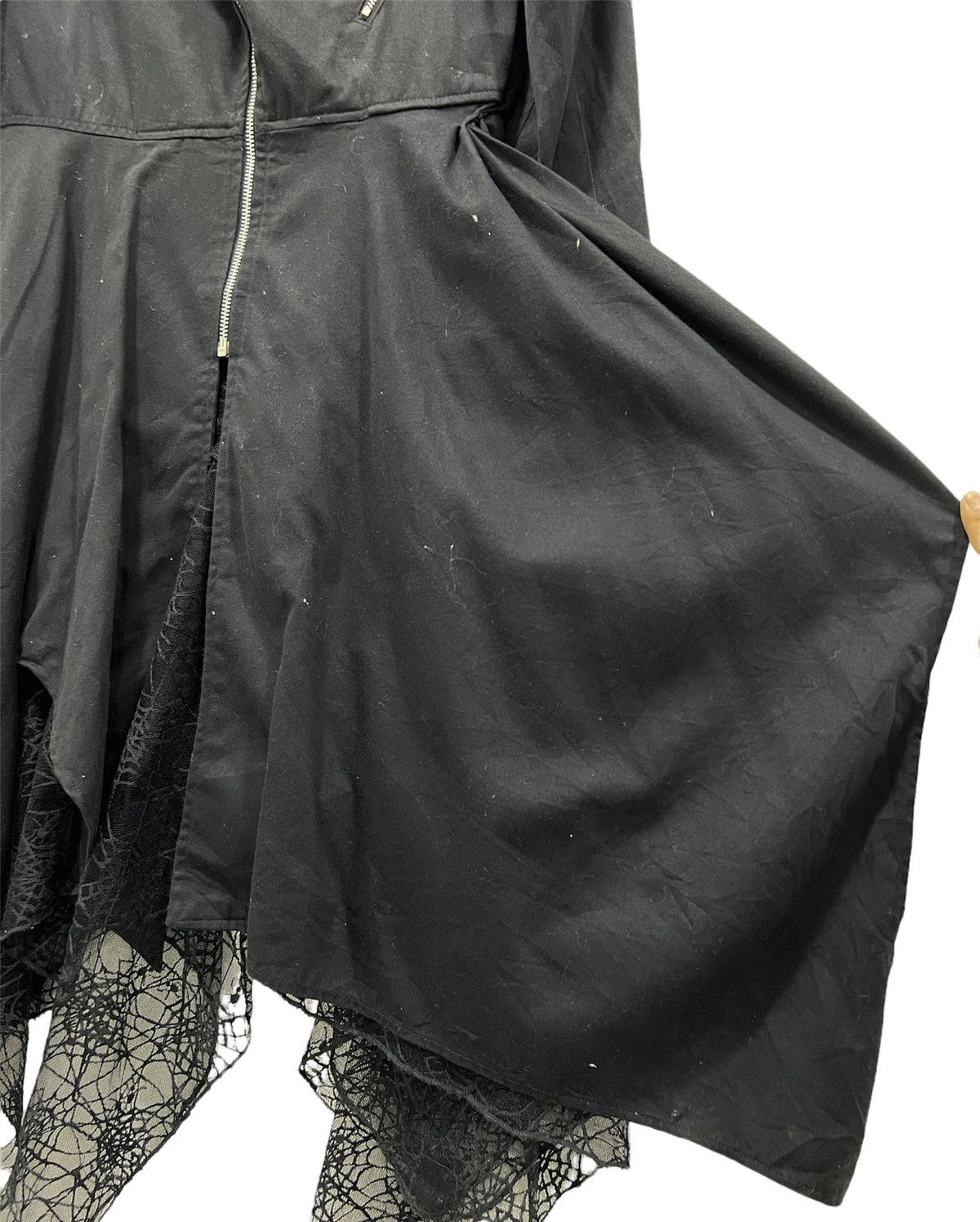 If Six Was Nine RARE Gothic Punk Asymmetrical Trench Coat by RIGHT? – Japan Size M / US 6-8 / IT 42-44 - 7 Thumbnail