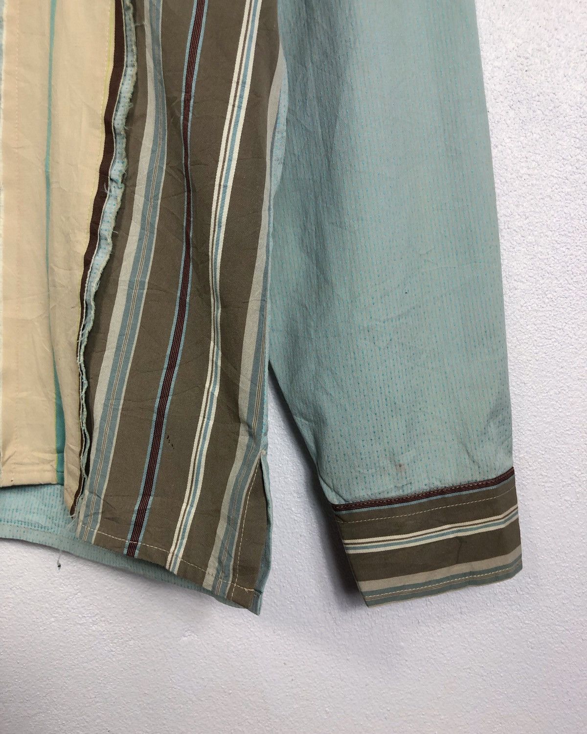Marithe + Francois Girbaud Vintage Marithe Francois Girbaud Patchwork Button Ups Shirt Size US L / EU 52-54 / 3 - 7 Thumbnail