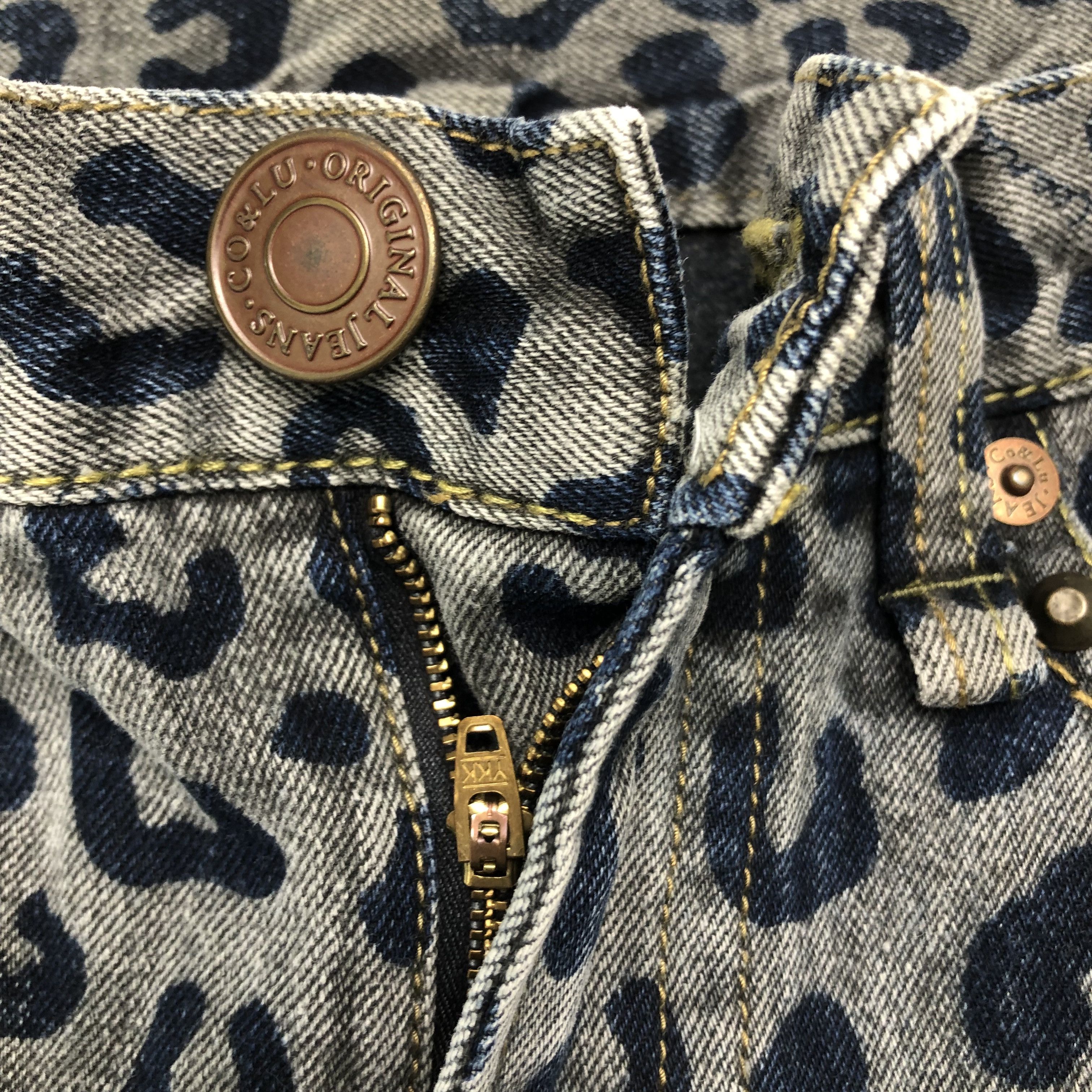 Japanese Brand Vintage Co & Lu Leoped Like Hysteric Style Denim Jeans Size US 31 - 9 Thumbnail