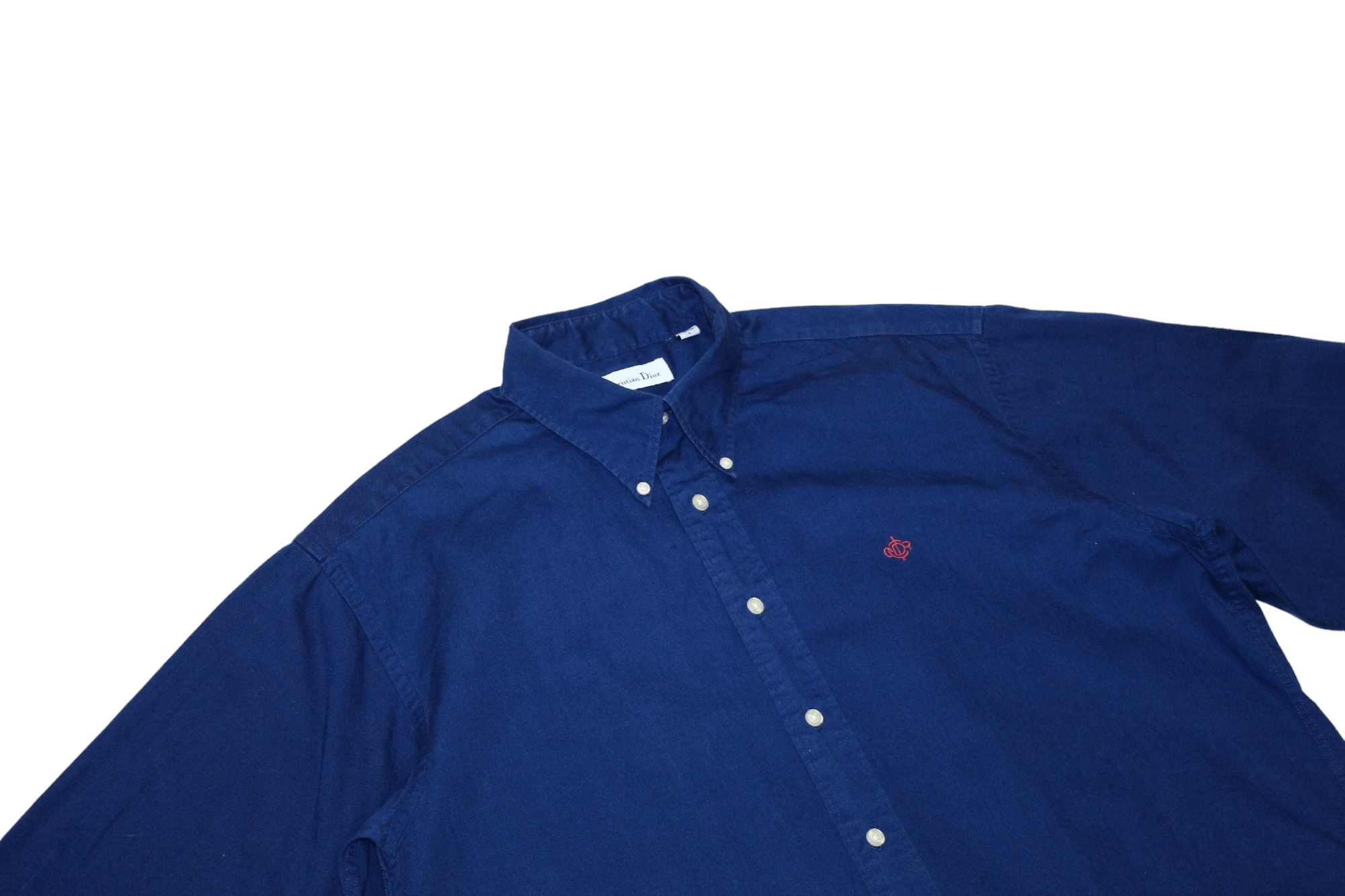 Christian Dior Monsieur Vtg Christian Dior Signatured Rugged Cotton Casual Shirt Size US XL / EU 56 / 4 - 2 Thumbnail