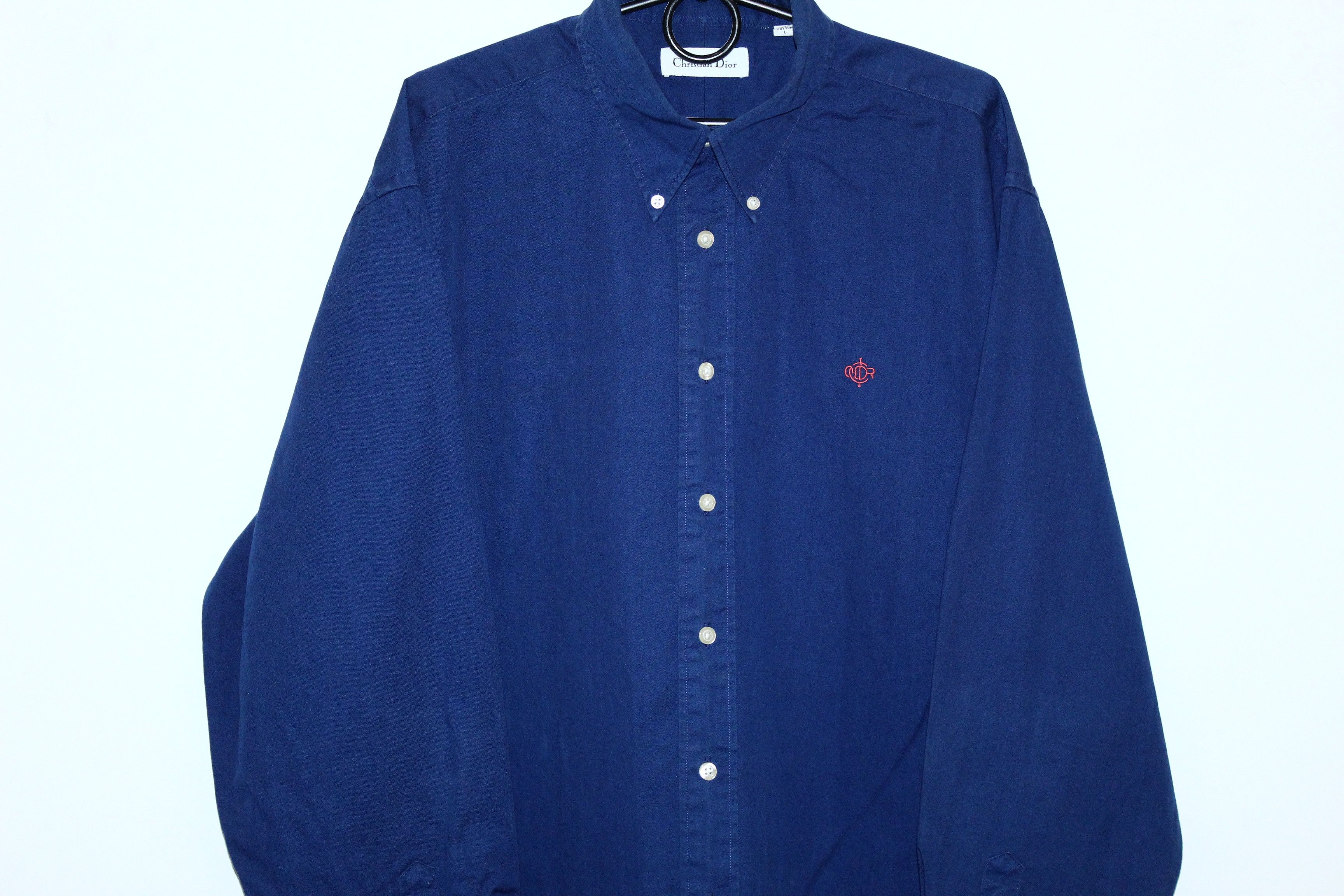 Christian Dior Monsieur Vtg Christian Dior Signatured Rugged Cotton Casual Shirt Size US XL / EU 56 / 4 - 7 Thumbnail