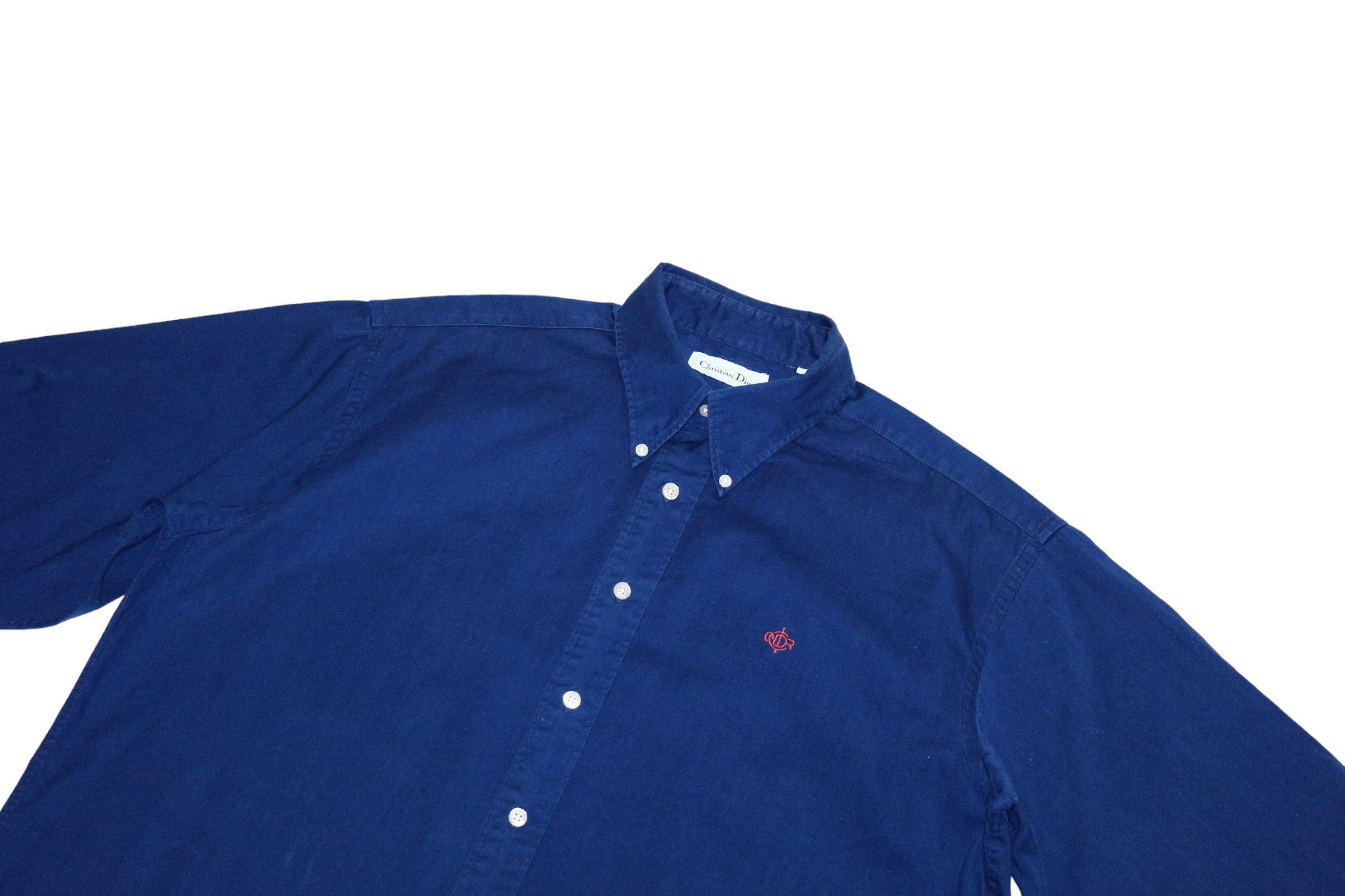 Christian Dior Monsieur Vtg Christian Dior Signatured Rugged Cotton Casual Shirt Size US XL / EU 56 / 4 - 4 Thumbnail