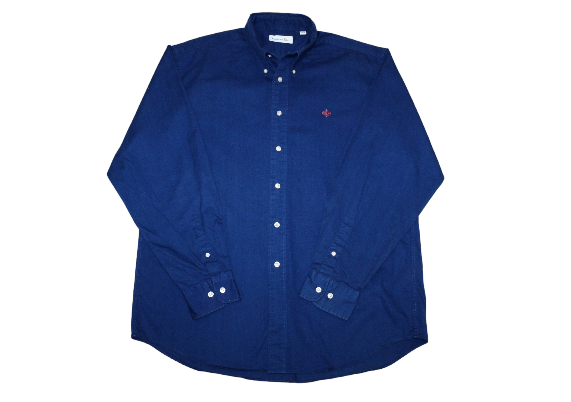 Christian Dior Monsieur Vtg Christian Dior Signatured Rugged Cotton Casual Shirt Size US XL / EU 56 / 4 - 3 Thumbnail