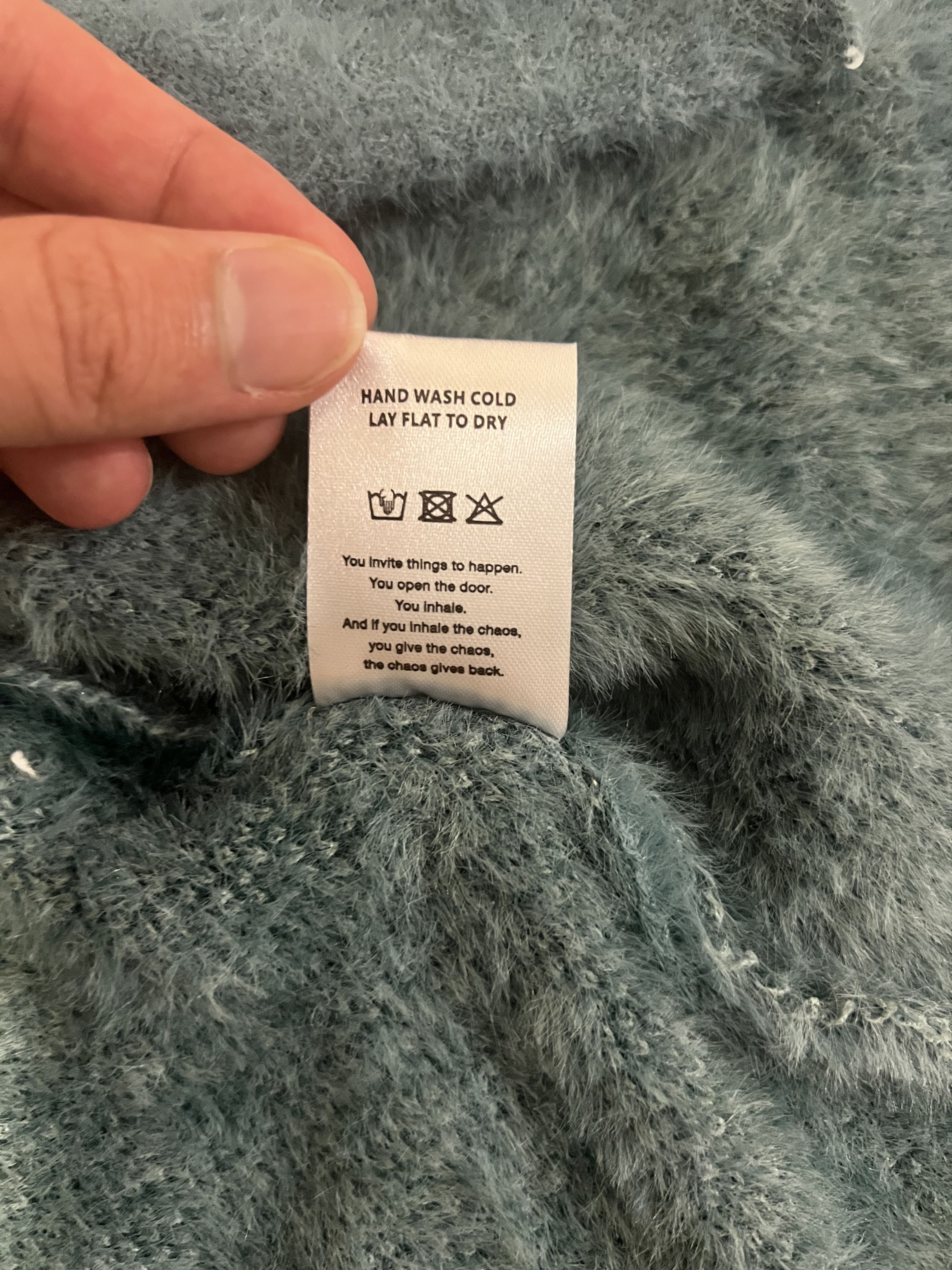 Fucking Awesome 💚 SS21 Fucking Awesome Acid Hairy Cardigan Teal Blue NEW Size US XL / EU 56 / 4 - 14 Thumbnail