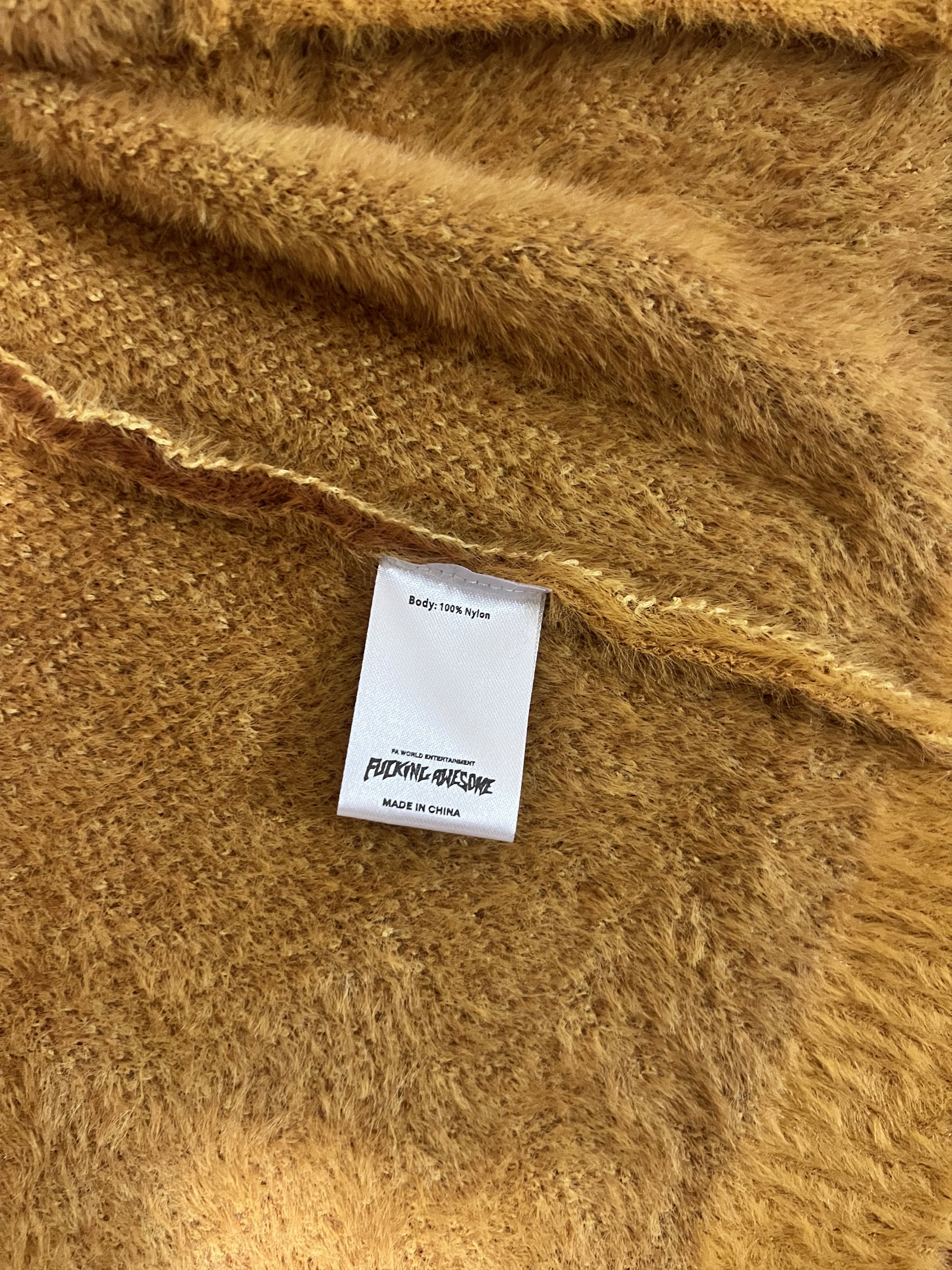 Fucking Awesome 💚 SS21 Fucking Awesome Acid Hairy Cardigan Camel Orange NEW Size US XL / EU 56 / 4 - 13 Thumbnail