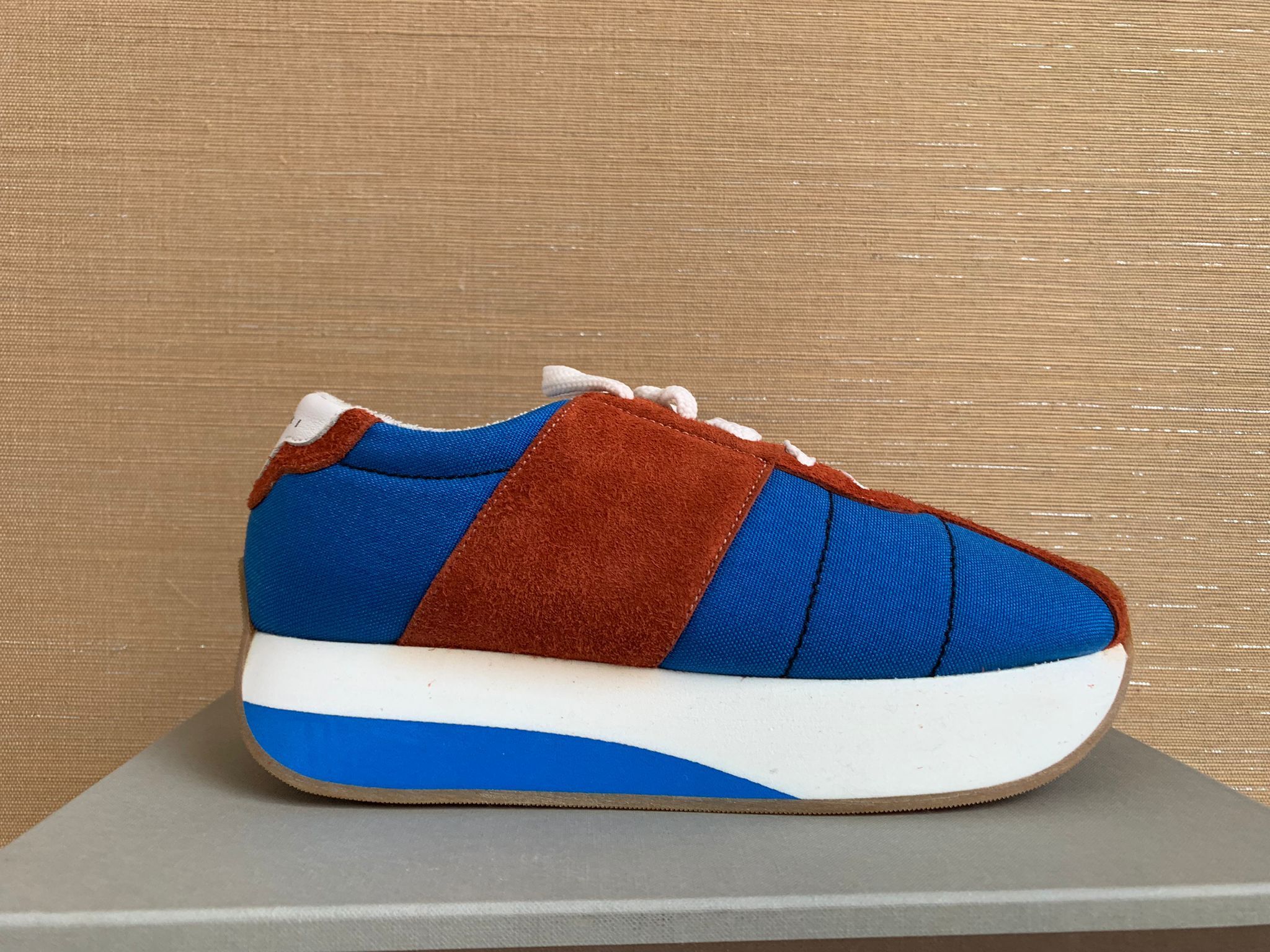 image of Marni Low Top Sneakers In Blue & Red in Blue/Red, Men's (Size 10)