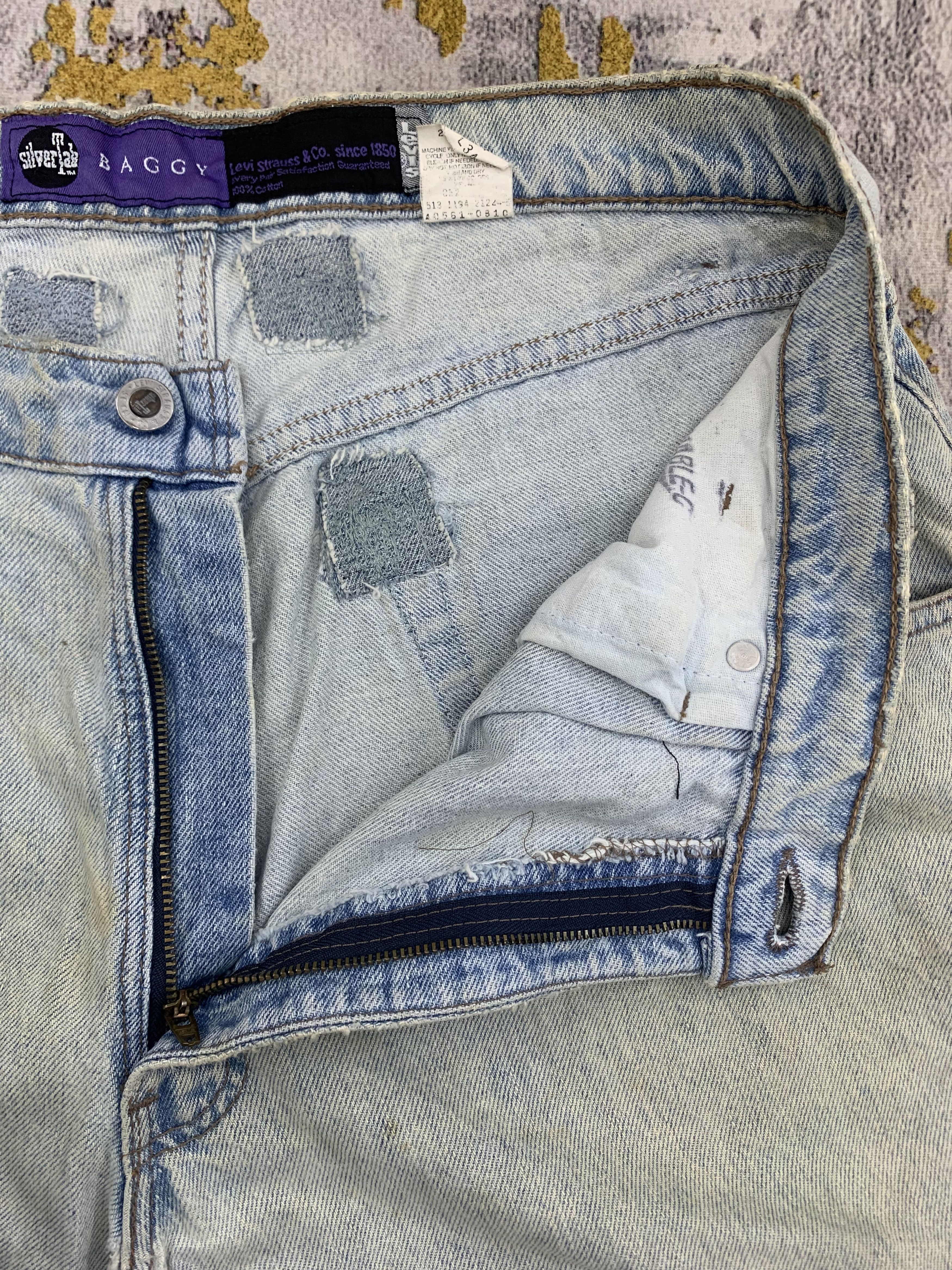 Levi's Vintage Levi's Silver Tab Baggy Denim 34x33 Light Wash Dirty Size US 34 / EU 50 - 15 Thumbnail