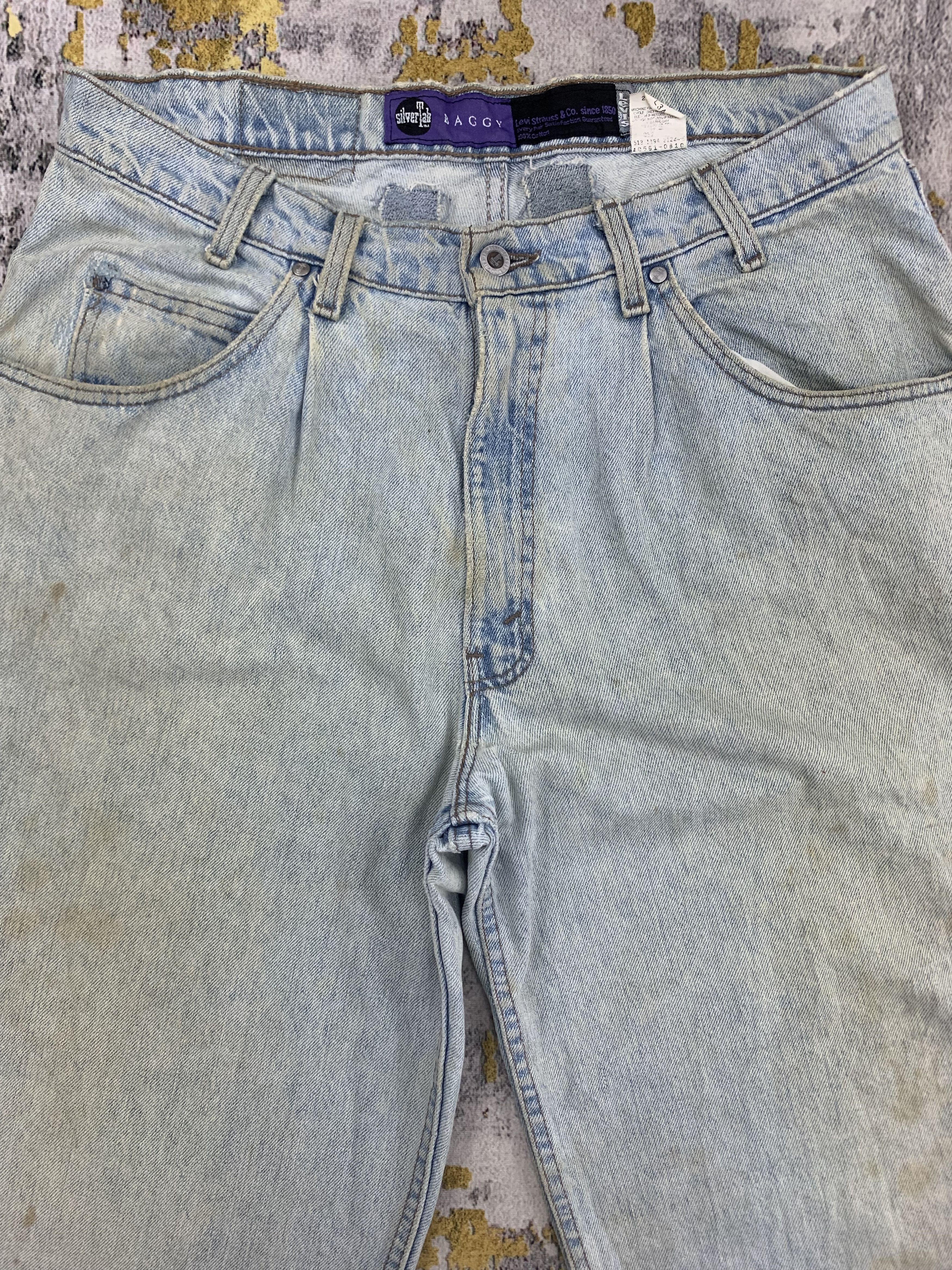 Levi's Vintage Levi's Silver Tab Baggy Denim 34x33 Light Wash Dirty Size US 34 / EU 50 - 14 Thumbnail
