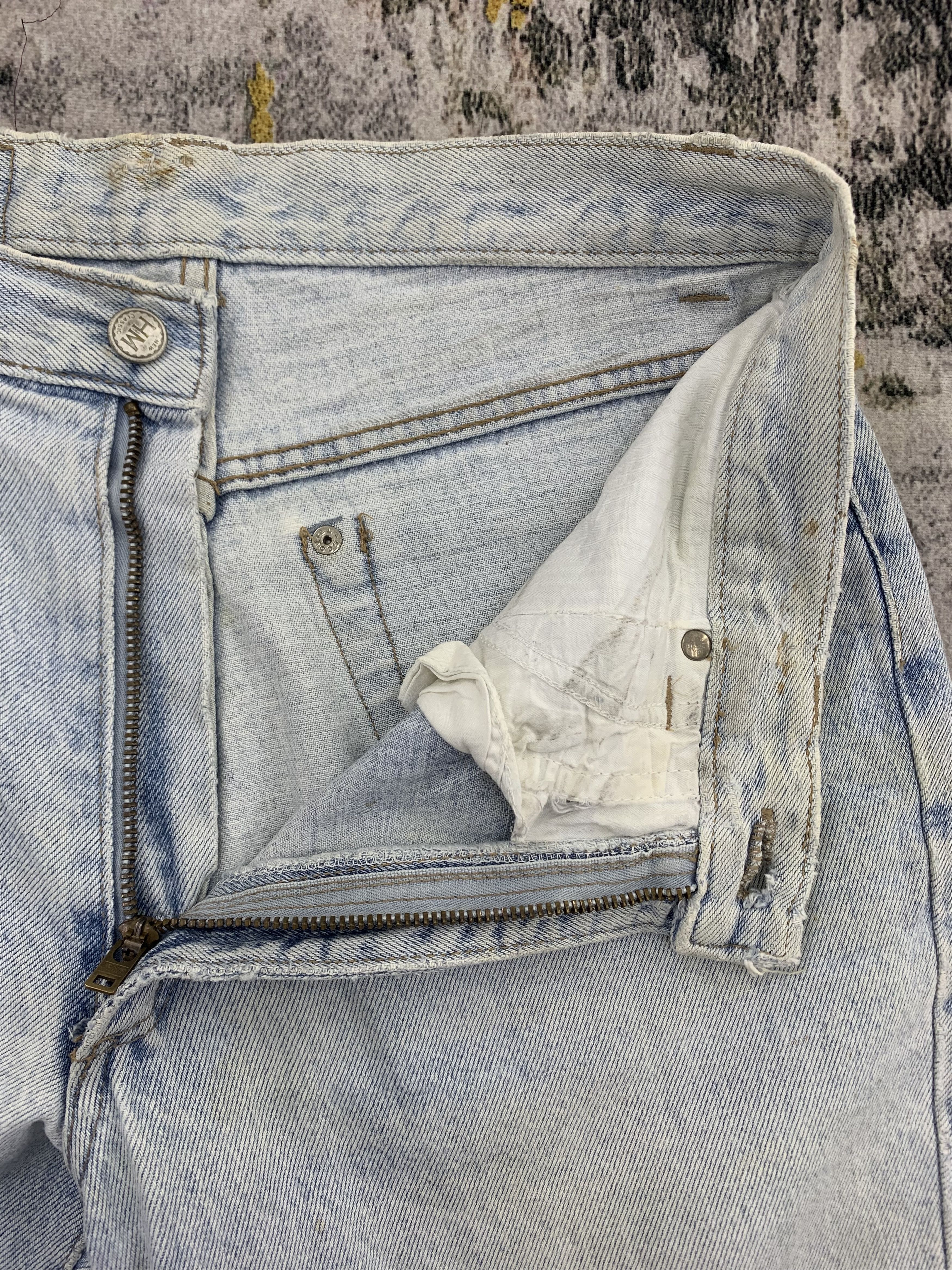 Japanese Brand Vintage Holly Short Denim 34x33 Distressed Faded Size US 30 / EU 46 - 2 Thumbnail