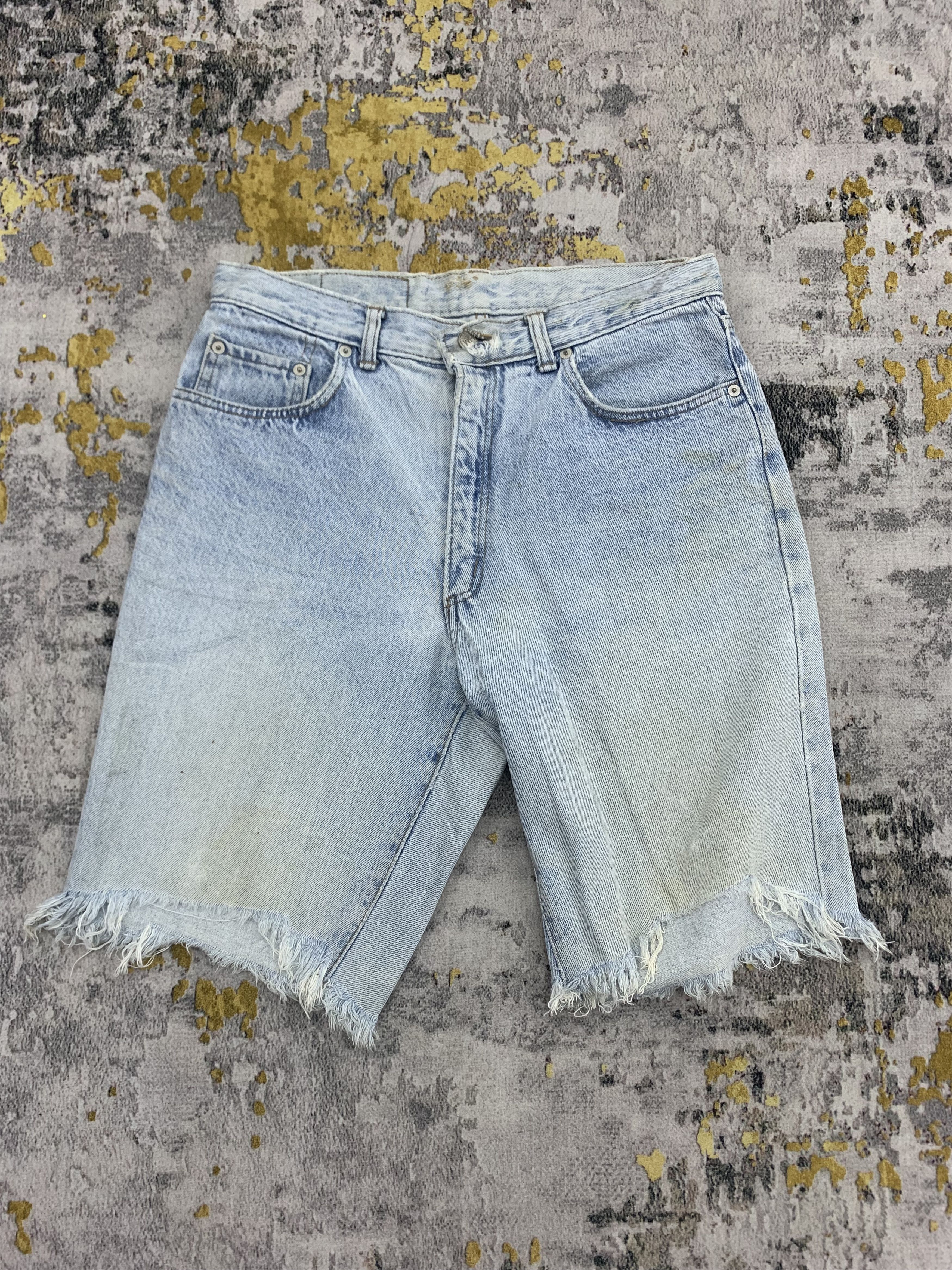 Japanese Brand Vintage Holly Short Denim 34x33 Distressed Faded Size US 30 / EU 46 - 1 Thumbnail