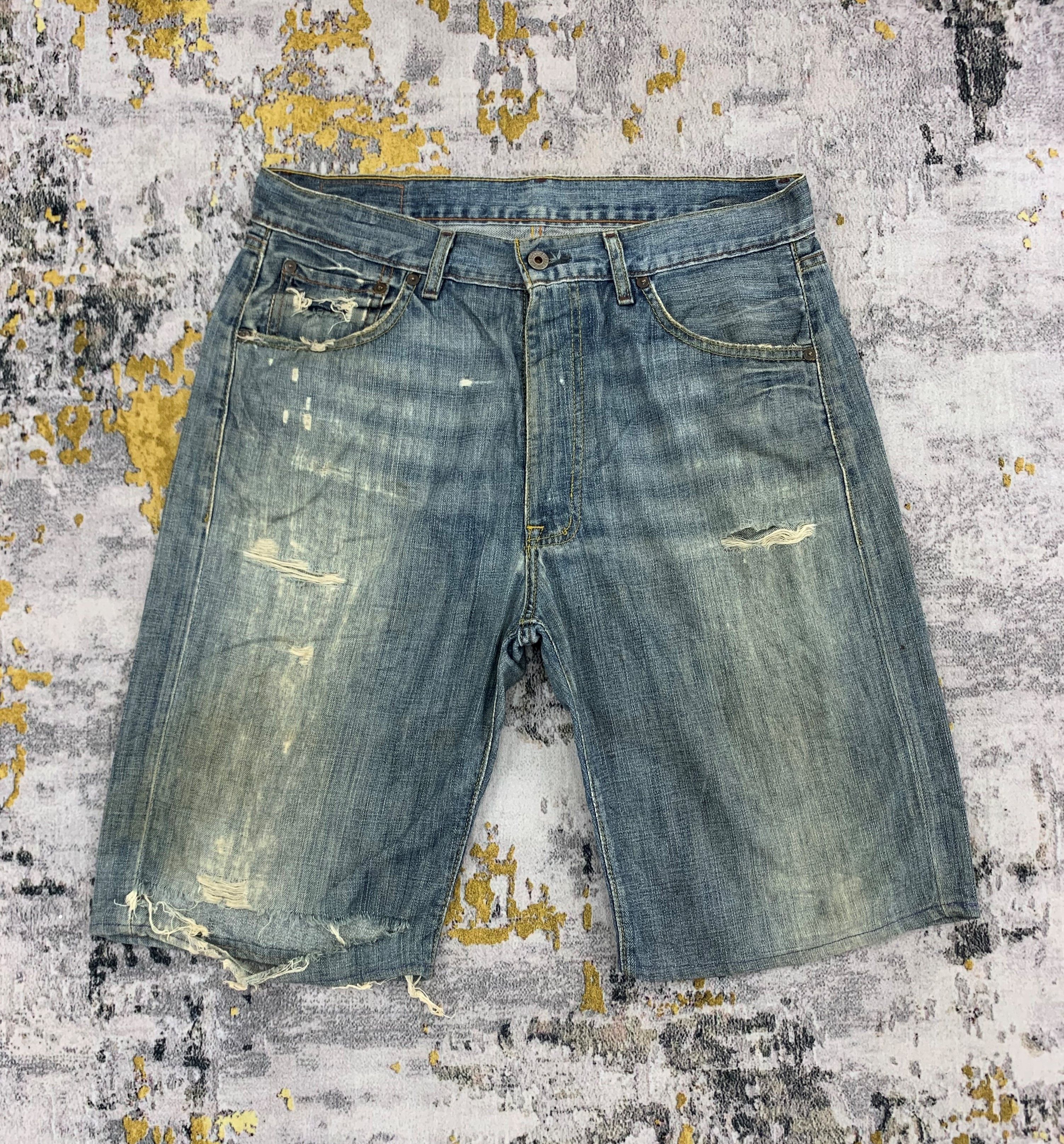 Ralph Lauren Vintage Ralph Lauren RL Short Denim 34x11.5 Distressed Size US 34 / EU 50 - 1 Thumbnail