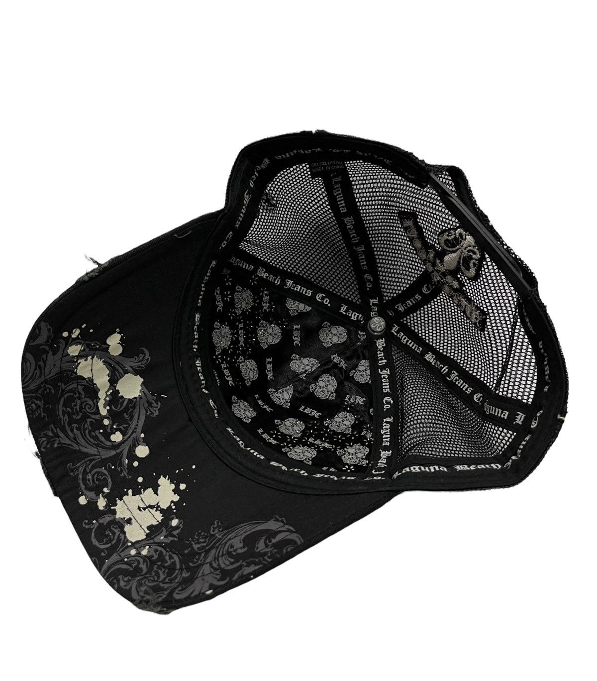 Other 90’s LAGUNA BEACH Skull Gemstone Trucker Hat C.HEARTS Style Size ONE SIZE - 12 Thumbnail