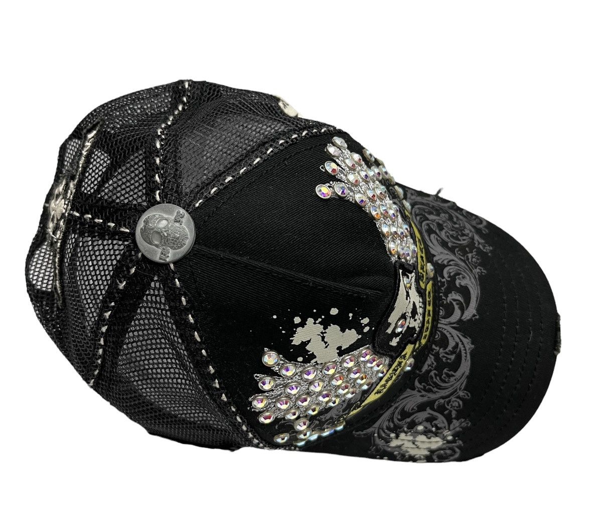 Other 90’s LAGUNA BEACH Skull Gemstone Trucker Hat C.HEARTS Style Size ONE SIZE - 10 Thumbnail