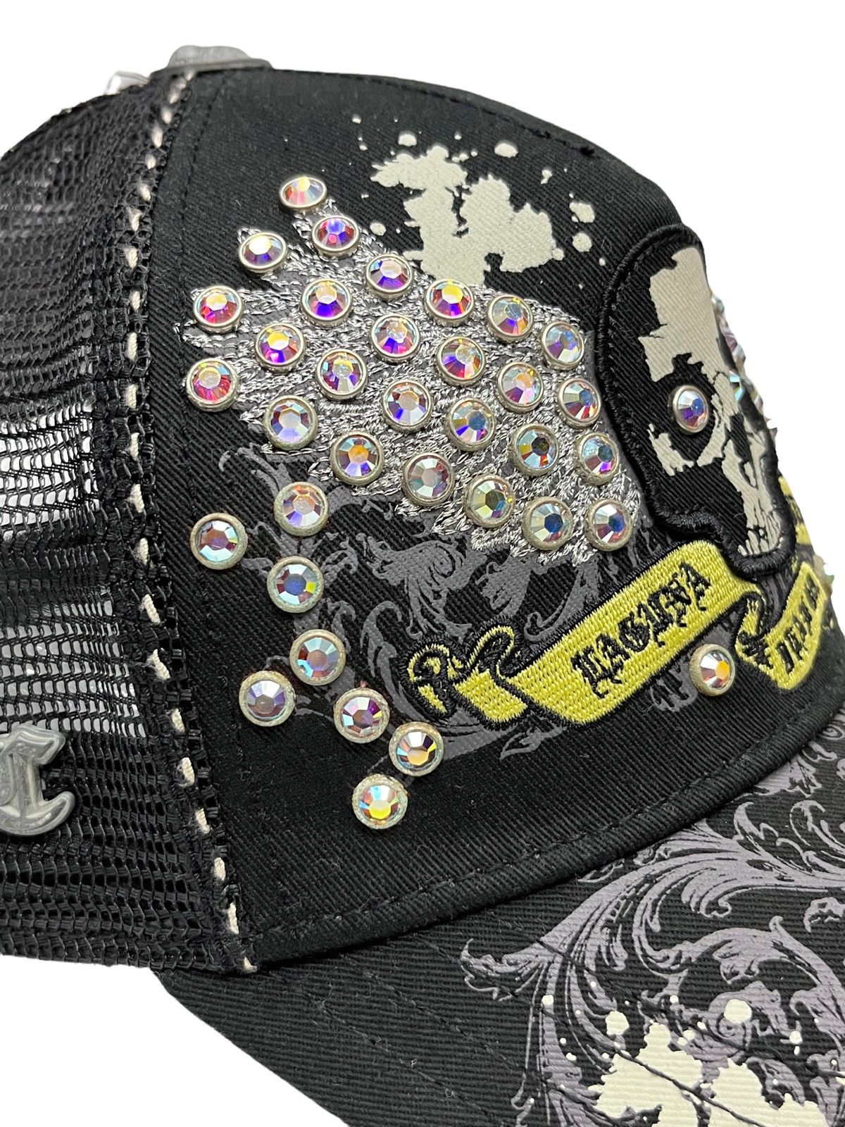 Other 90’s LAGUNA BEACH Skull Gemstone Trucker Hat C.HEARTS Style Size ONE SIZE - 7 Thumbnail