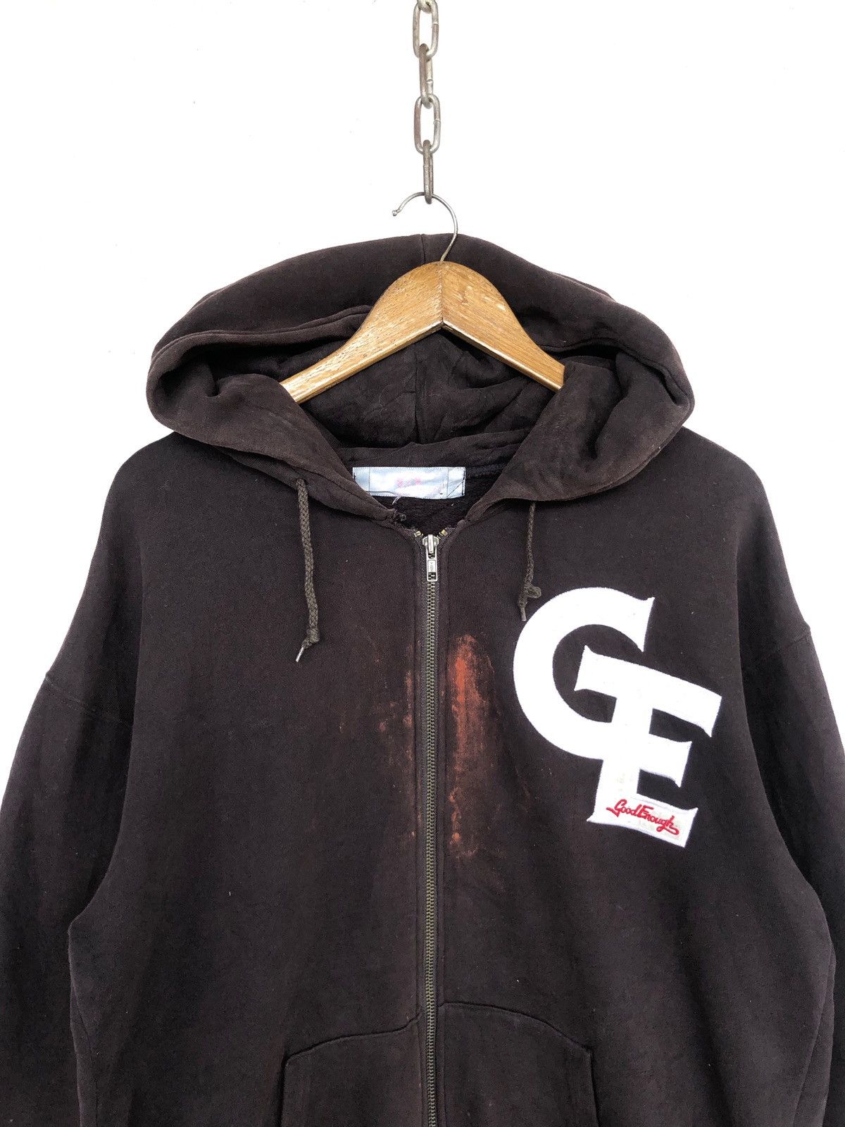 GOODENOUGH OG Gdeh Fujiwara Trademark Logo Distressed Hoodie Size US L / EU 52-54 / 3 - 3 Thumbnail