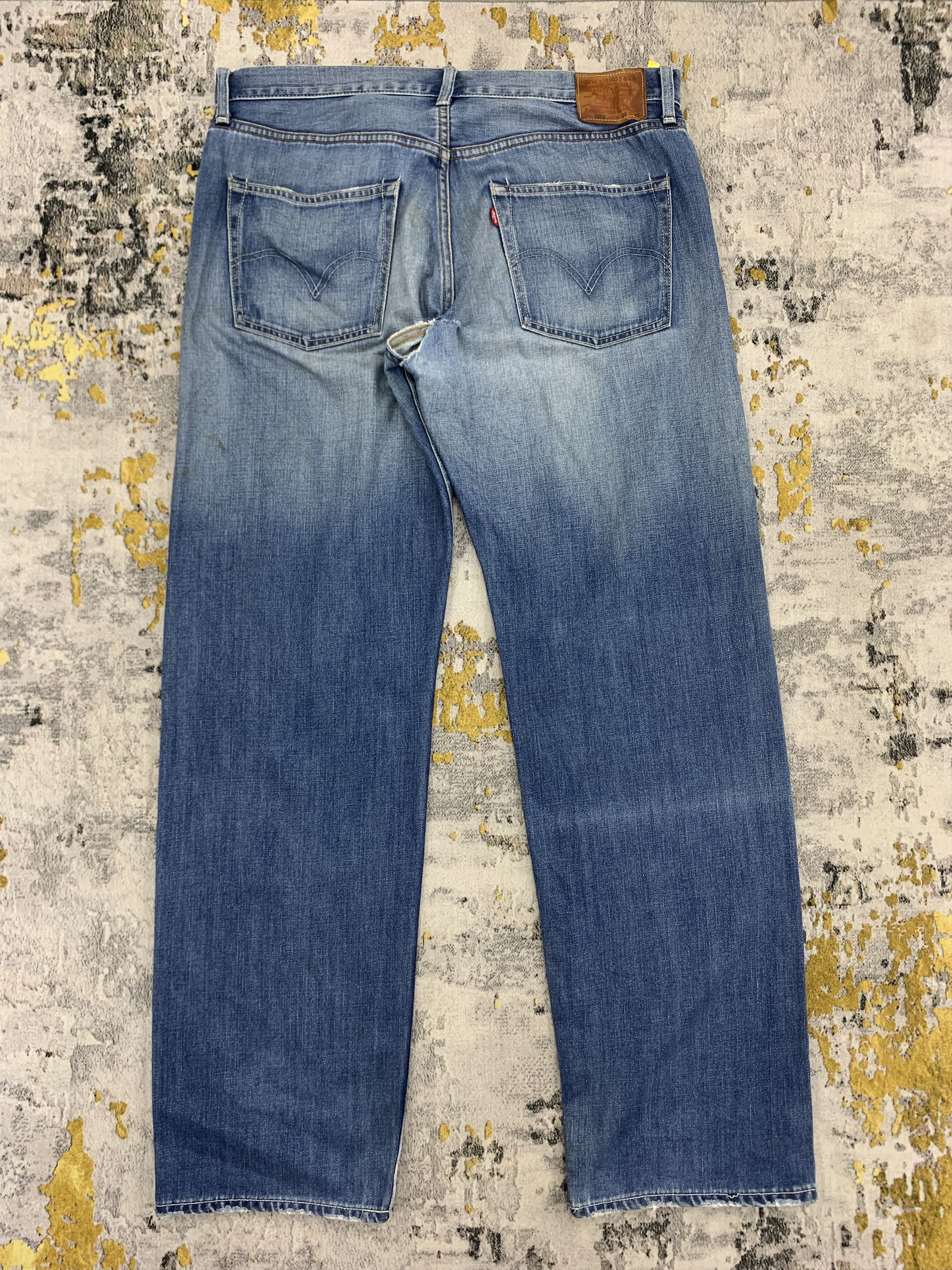 Levi's Vintage Levi's Red Line 503 Denim 37x34 Faded Light Wash Size US 37 - 7 Thumbnail