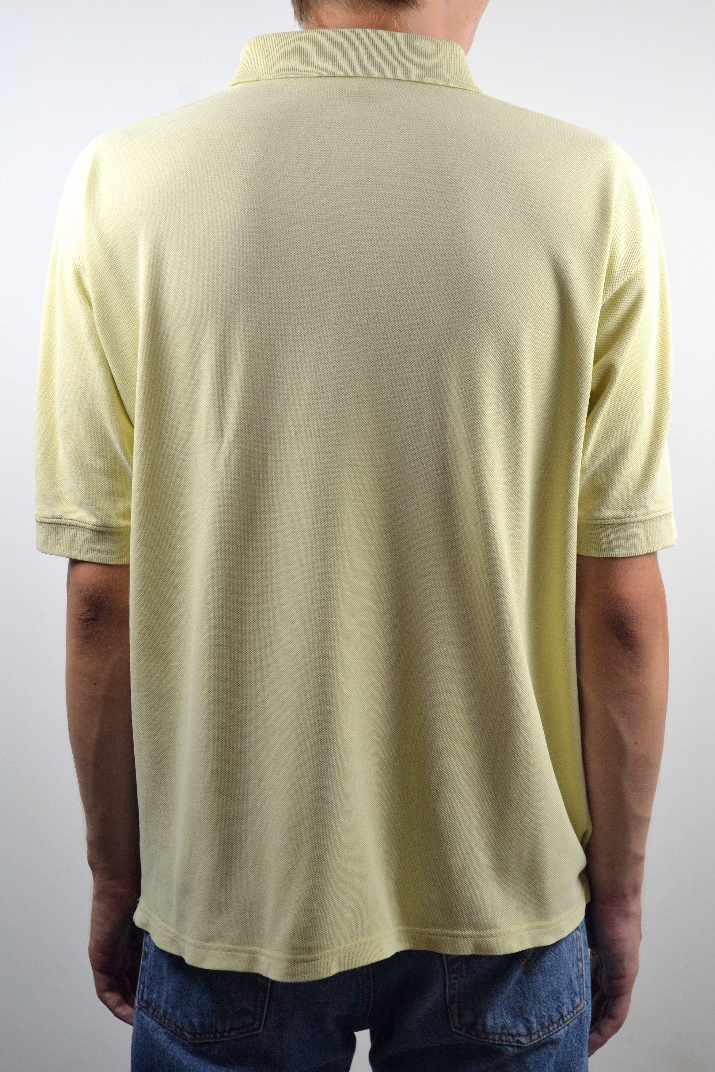 Nike × Vintage 90s Vintage Nike Swoosh Lemon Wash Polo Shirt Size US L / EU 52-54 / 3 - 4 Thumbnail