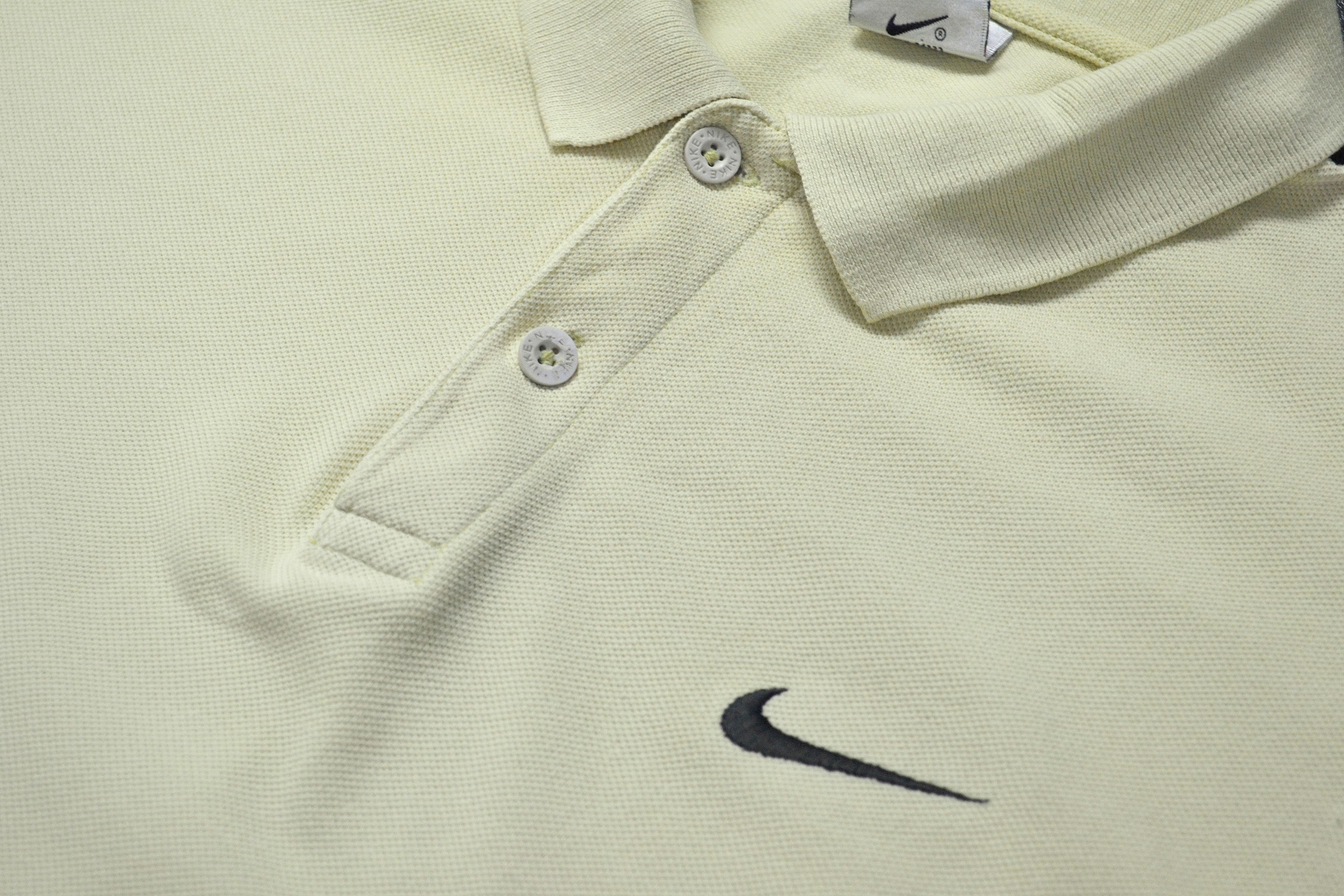 Nike × Vintage 90s Vintage Nike Swoosh Lemon Wash Polo Shirt Size US L / EU 52-54 / 3 - 2 Thumbnail