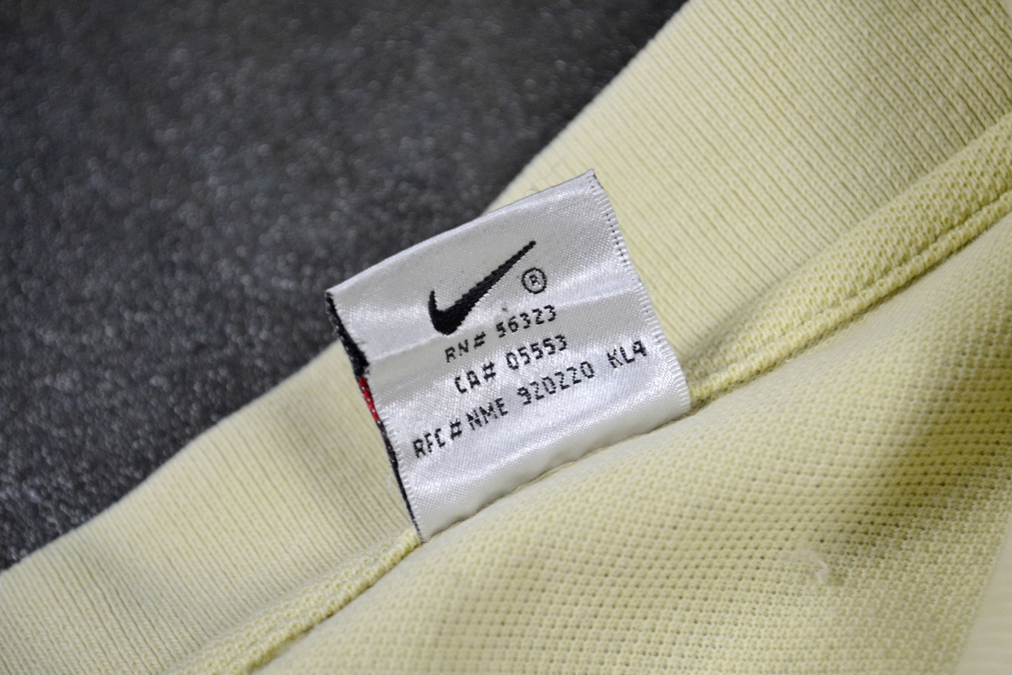 Nike × Vintage 90s Vintage Nike Swoosh Lemon Wash Polo Shirt Size US L / EU 52-54 / 3 - 8 Thumbnail