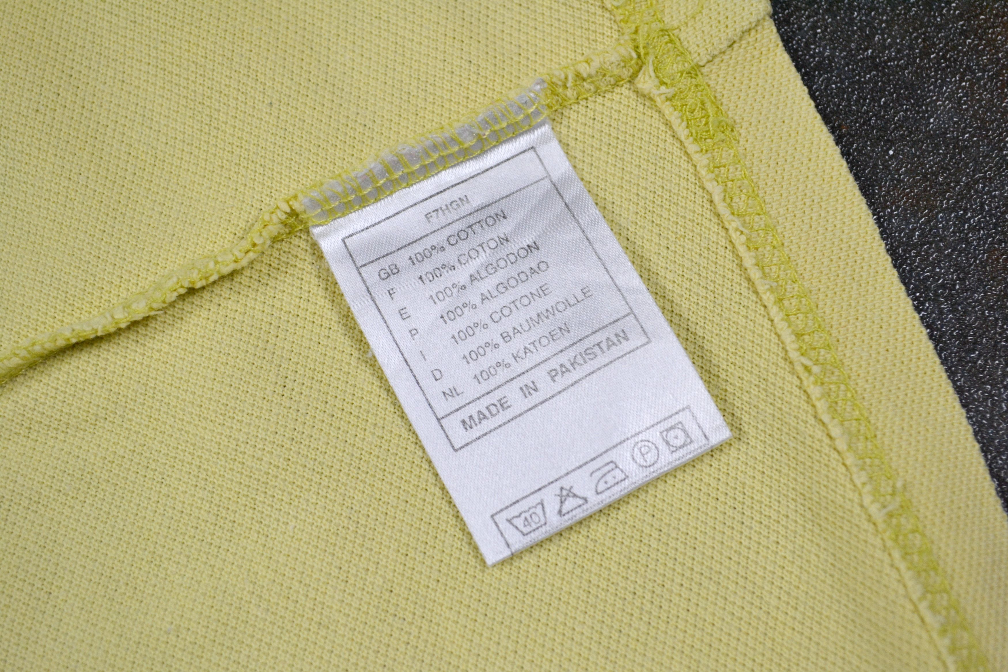 Nike × Vintage 90s Vintage Nike Swoosh Lemon Wash Polo Shirt Size US L / EU 52-54 / 3 - 10 Thumbnail