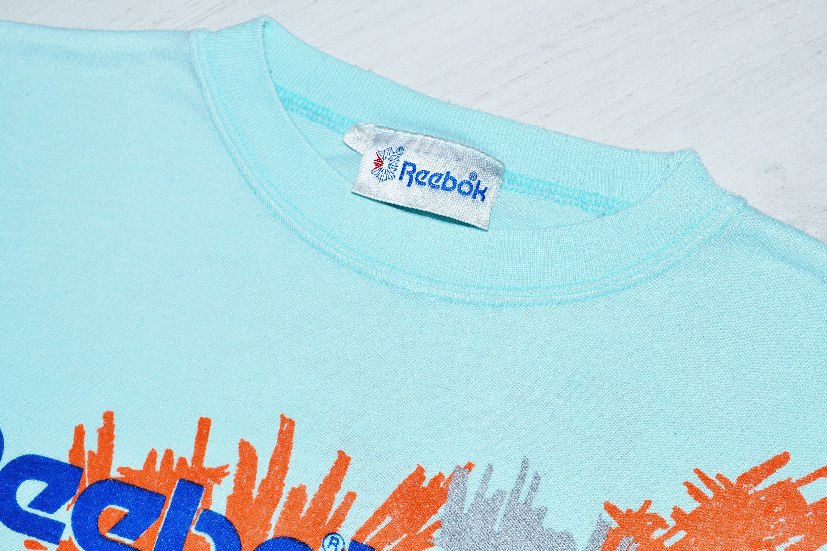 Reebok Vintage 90s Reebok Technology Big Logo Spellout Blue Shirt Size US M / EU 48-50 / 2 - 3 Thumbnail