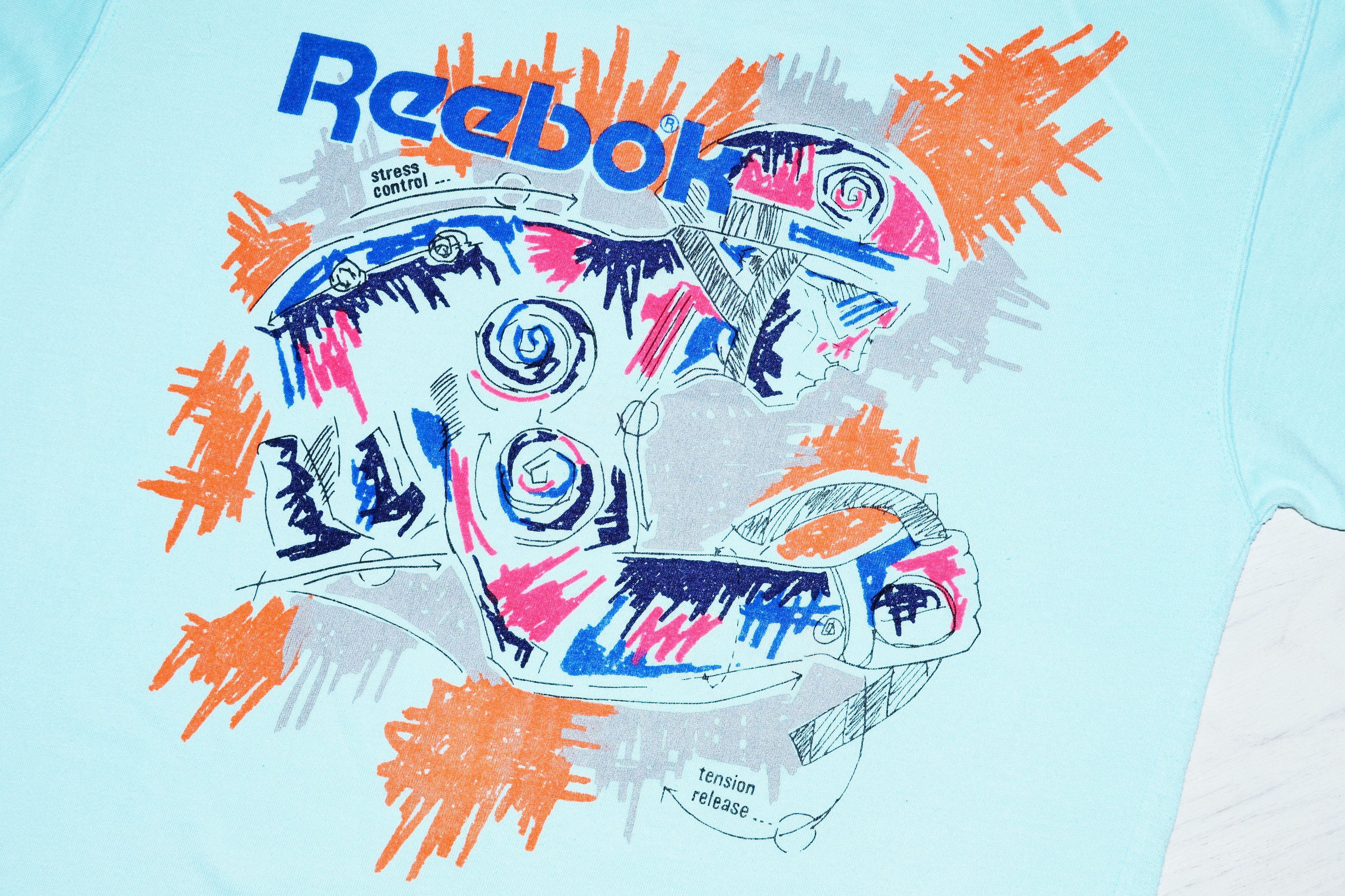 Reebok Vintage 90s Reebok Technology Big Logo Spellout Blue Shirt Size US M / EU 48-50 / 2 - 4 Thumbnail
