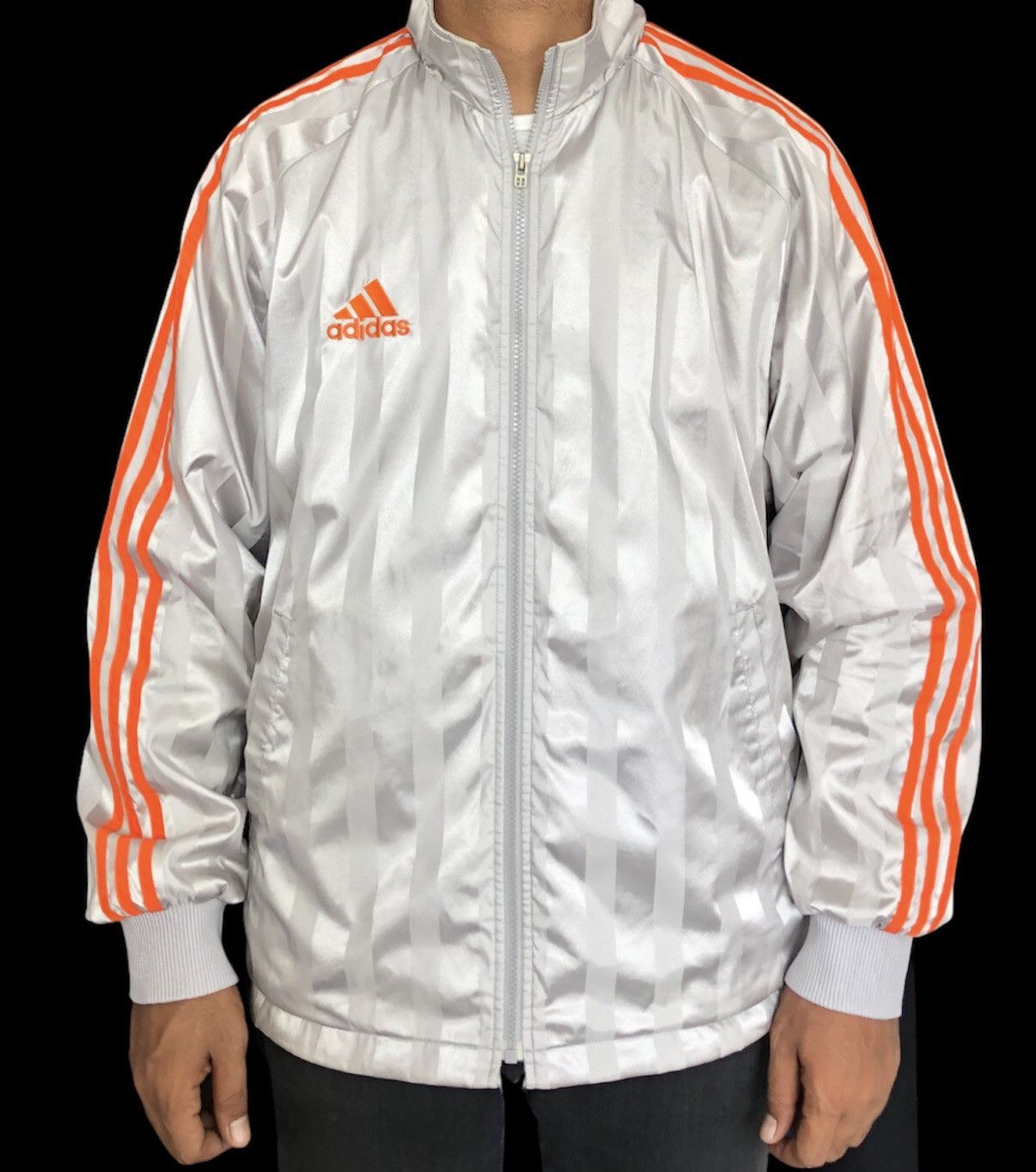 Adidas Vintage 90s Adidas Big Logo 3 Stripes Light Jacket Size US L / EU 52-54 / 3 - 3 Thumbnail