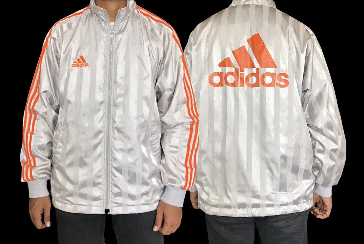 Adidas Vintage 90s Adidas Big Logo 3 Stripes Light Jacket Size US L / EU 52-54 / 3 - 1 Thumbnail