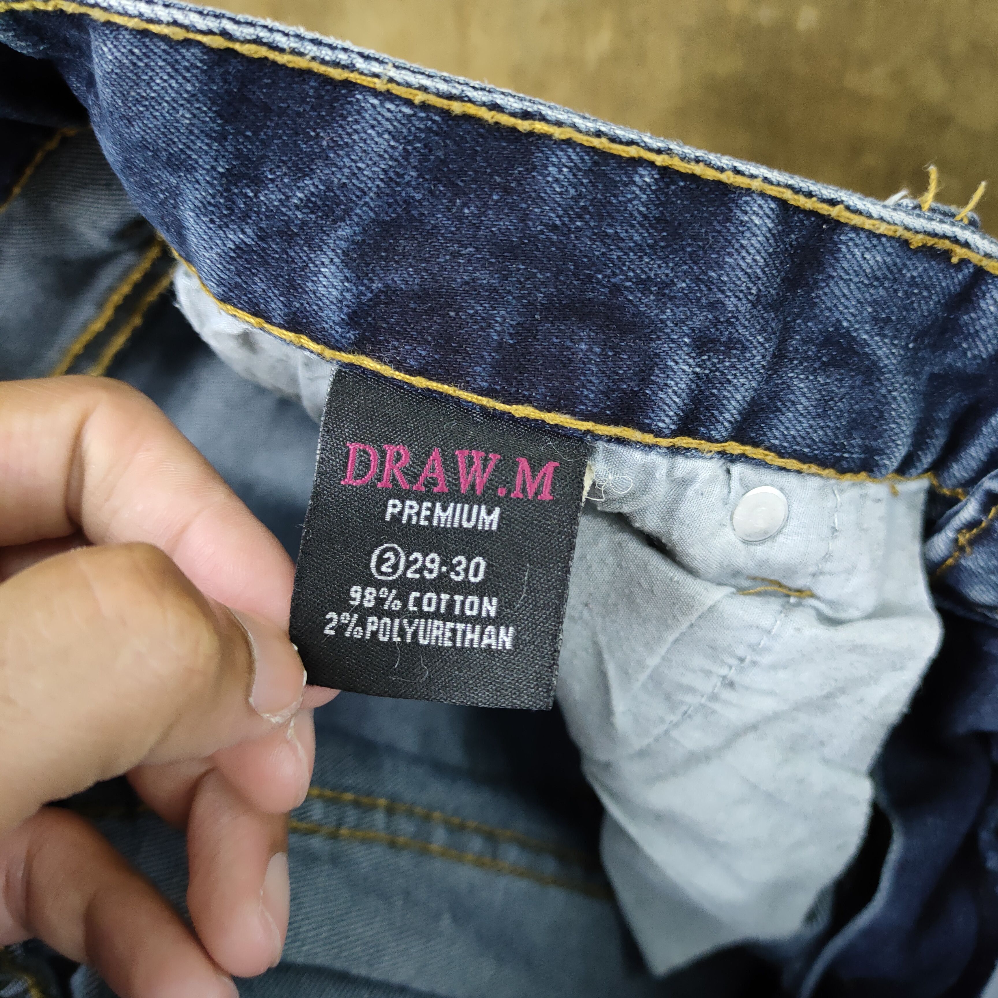 Japanese Brand DRAW.M 10 POCKET FADED DENIM JEANS CARGO PANTS Size US 29 - 14 Thumbnail