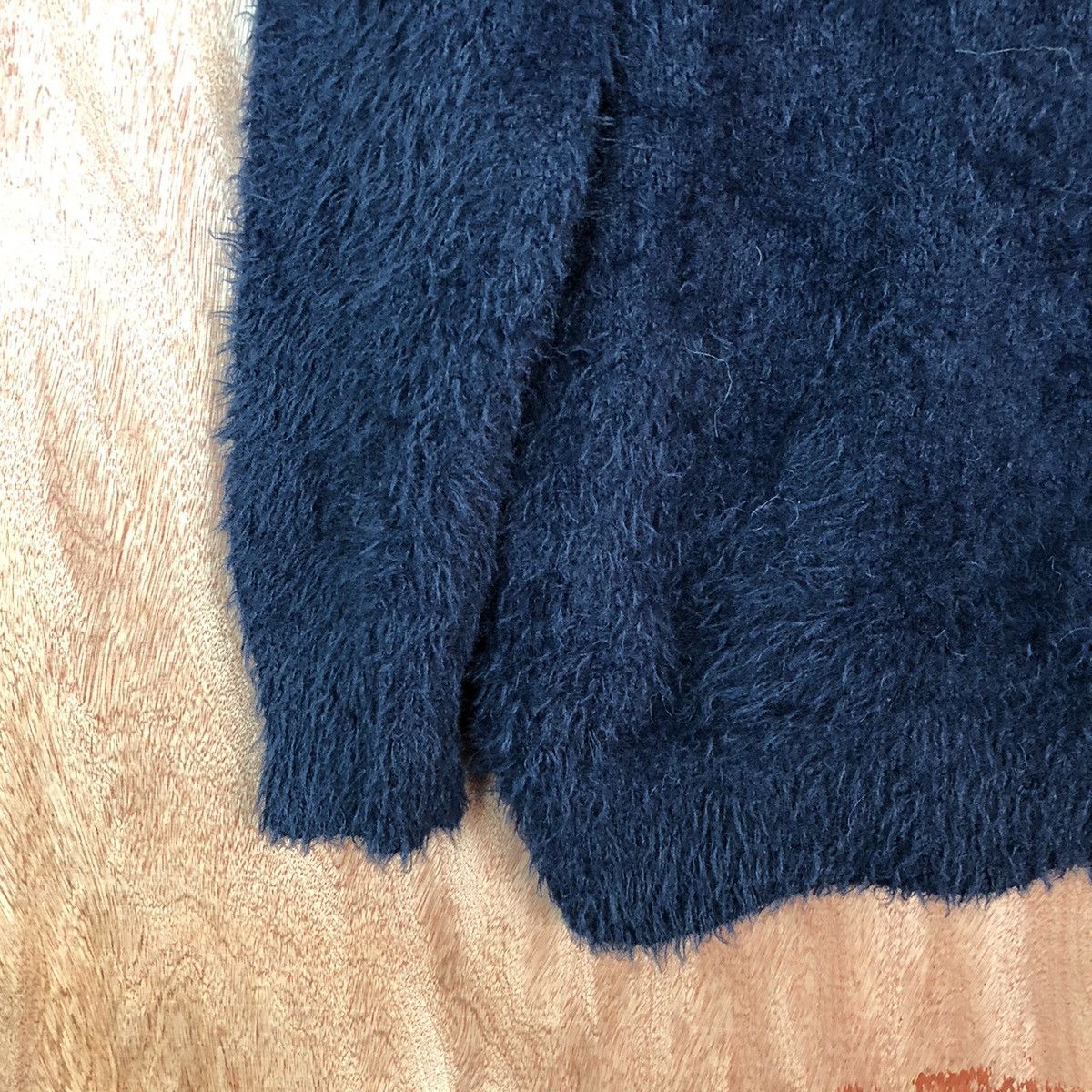 Homespun Knitwear GU Dark Blue Shag Shaggy Fur Mohair Knitwear #6681 Size US L / EU 52-54 / 3 - 10 Thumbnail
