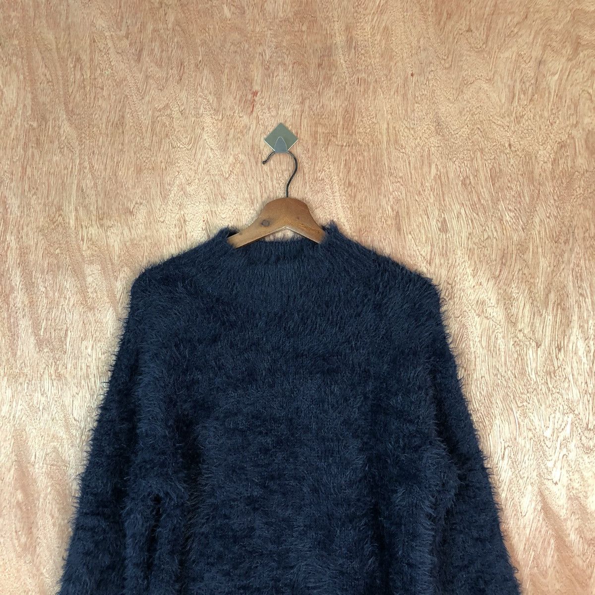 Homespun Knitwear GU Dark Blue Shag Shaggy Fur Mohair Knitwear #6681 Size US L / EU 52-54 / 3 - 2 Thumbnail