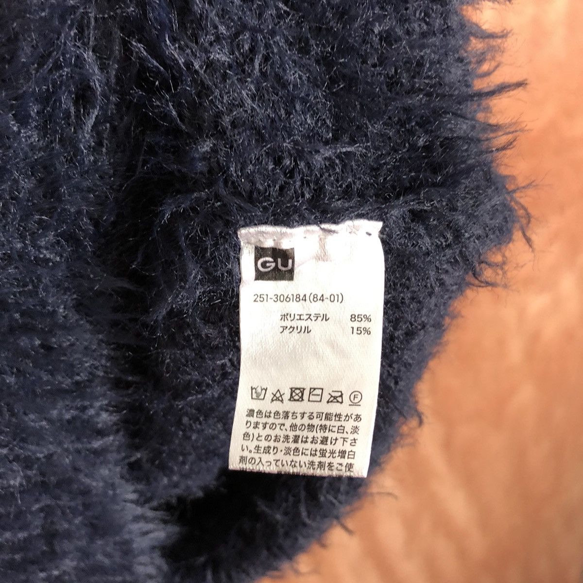 Homespun Knitwear GU Dark Blue Shag Shaggy Fur Mohair Knitwear #6681 Size US L / EU 52-54 / 3 - 8 Thumbnail