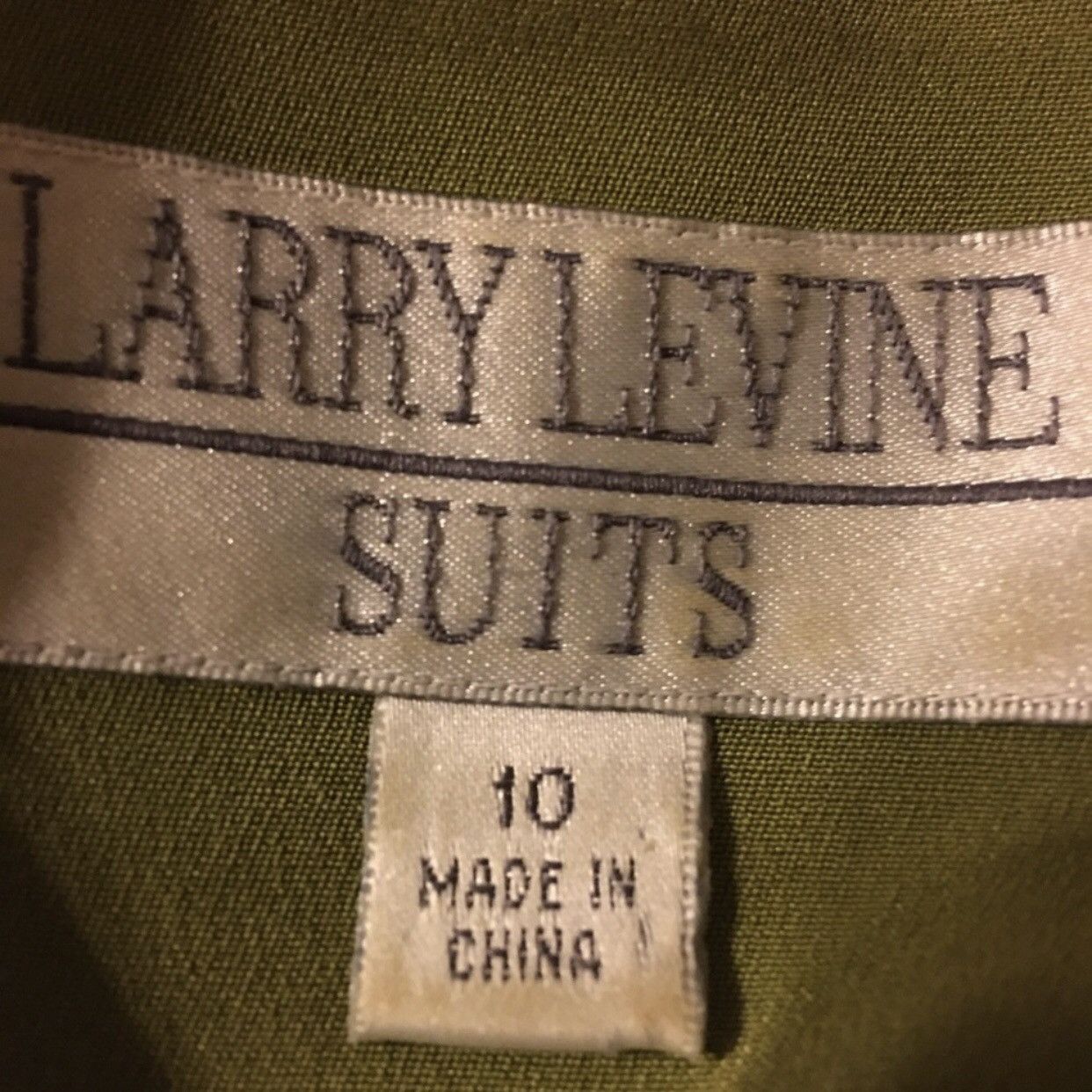 Vintage Larry Levine moss green silk long jacket