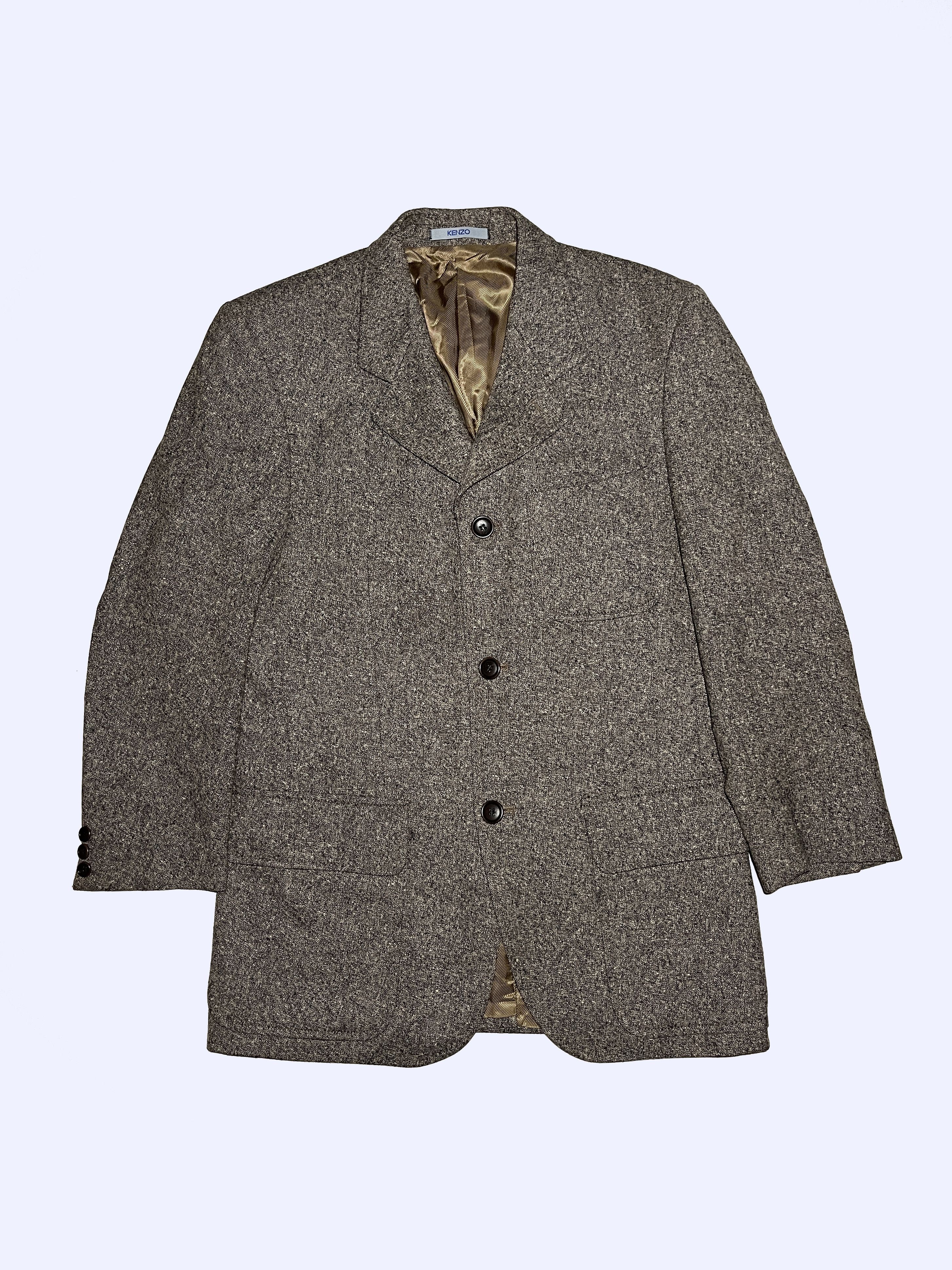 Kenzo KENZO Salt & Pepper Wool Cashmere Classic Jacket Size US M / EU 48-50 / 2 - 1 Thumbnail