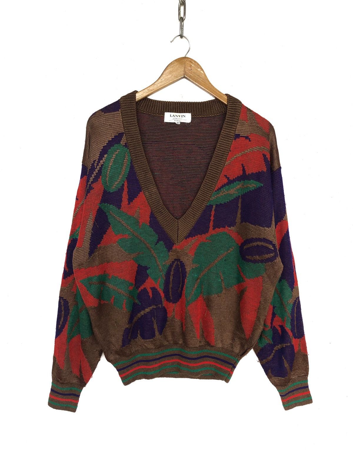 Lanvin DOPE🔥Lanvin Studio Paris O/S V Neck Hand Knitted Size US M / EU 48-50 / 2 - 2 Thumbnail