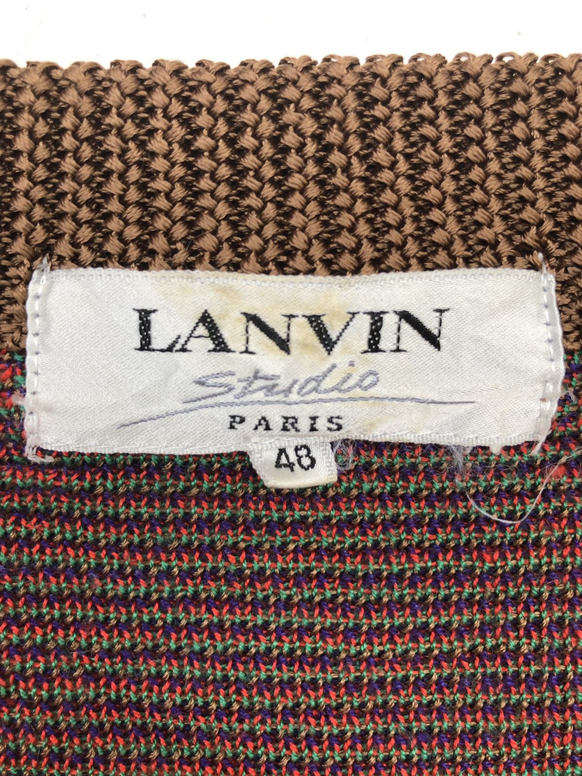 Lanvin DOPE🔥Lanvin Studio Paris O/S V Neck Hand Knitted Size US M / EU 48-50 / 2 - 7 Thumbnail