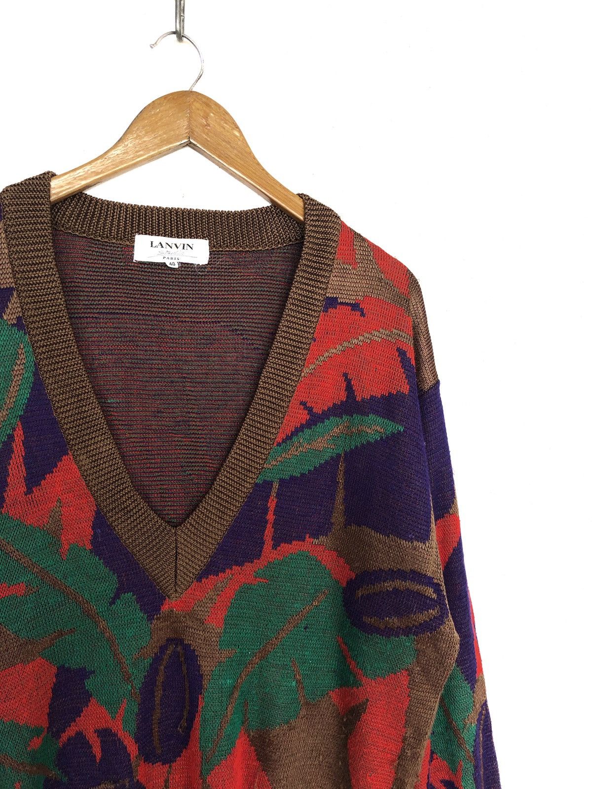 Lanvin DOPE🔥Lanvin Studio Paris O/S V Neck Hand Knitted Size US M / EU 48-50 / 2 - 4 Thumbnail